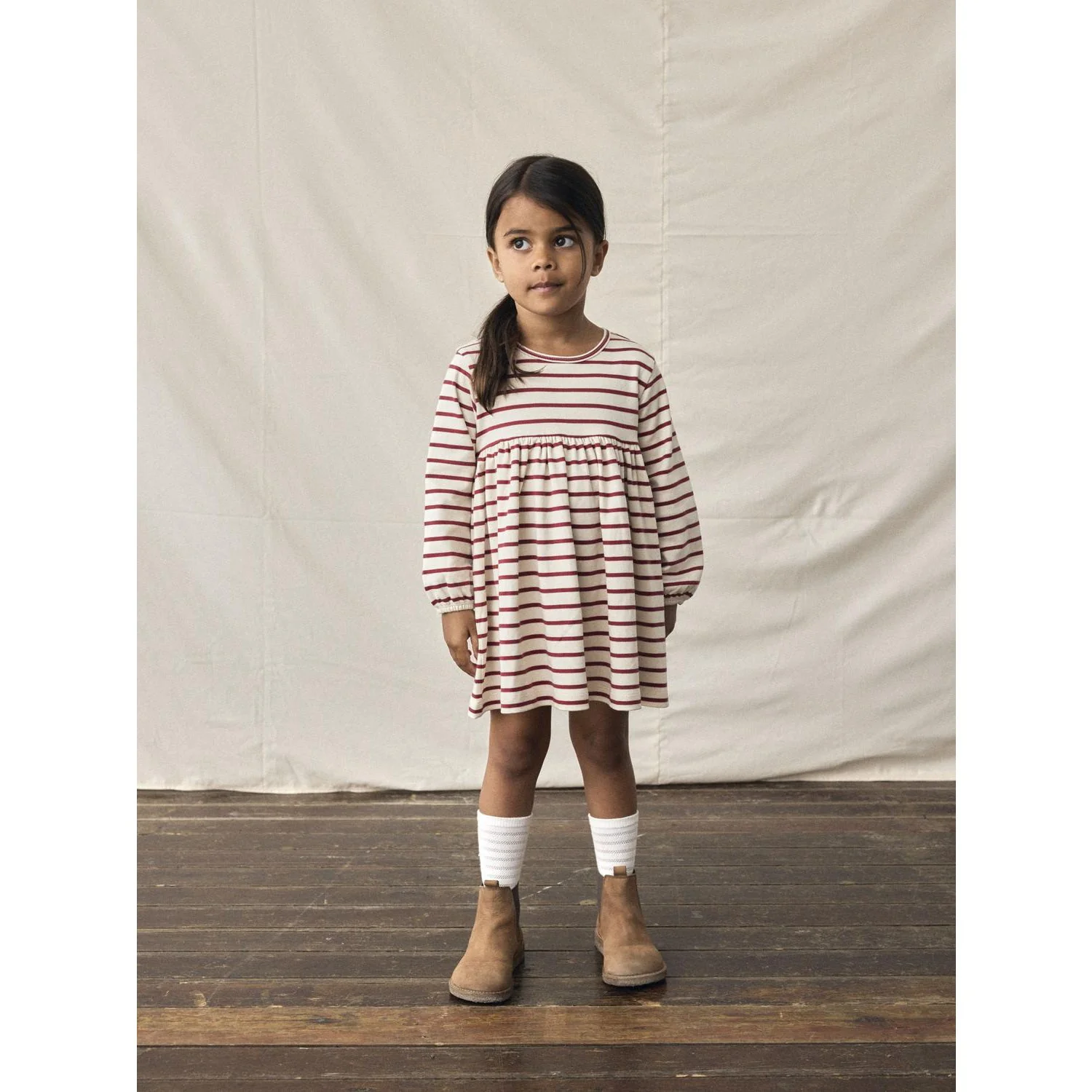 Lil'Atelier Turtledove Red Dahlia Nmflimia Ls Loose Kjole Lil - Image 2