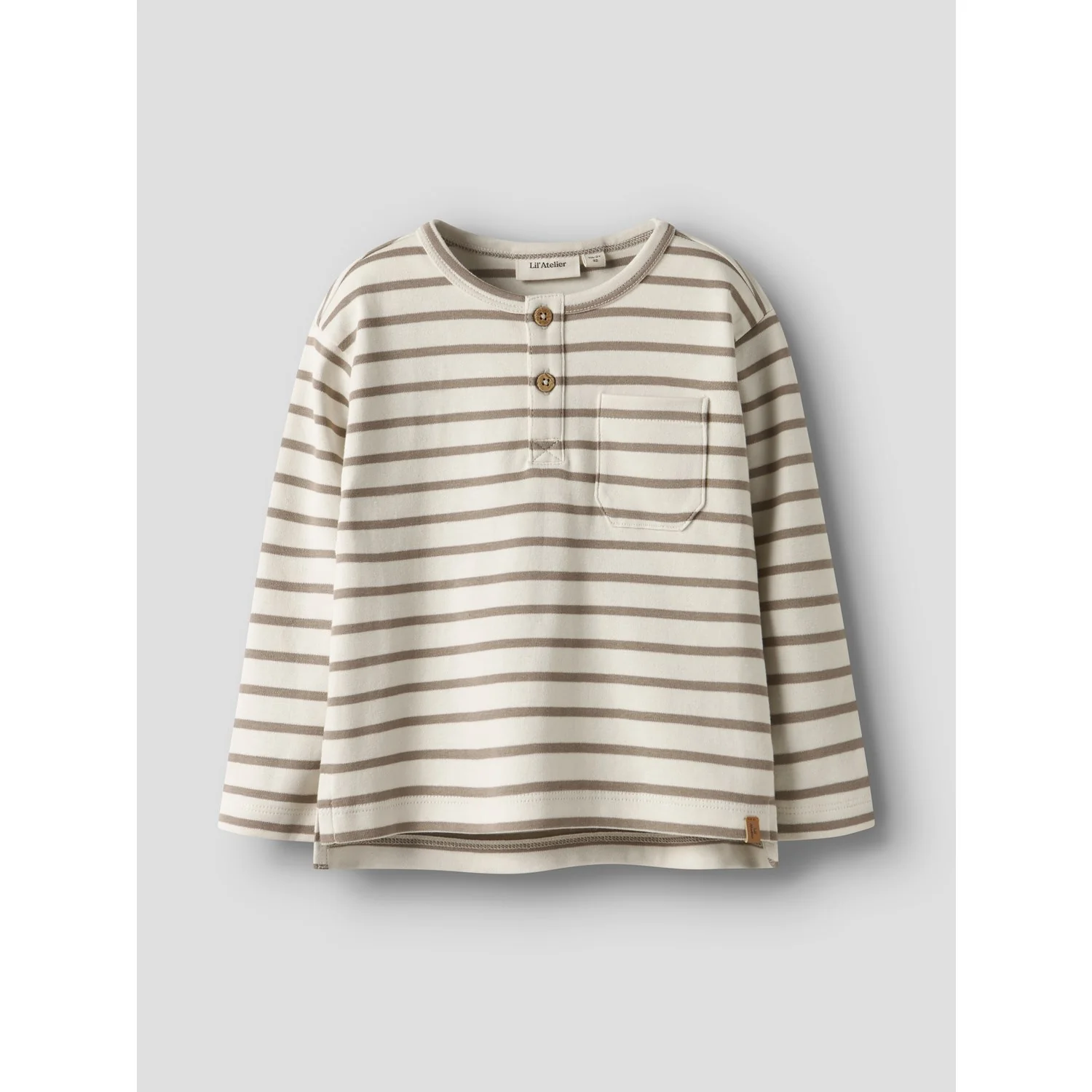 Lil'Atelier Turtledove Sepia Tint Nmmlimia Nob Ls Loose Top Lil - Image 5