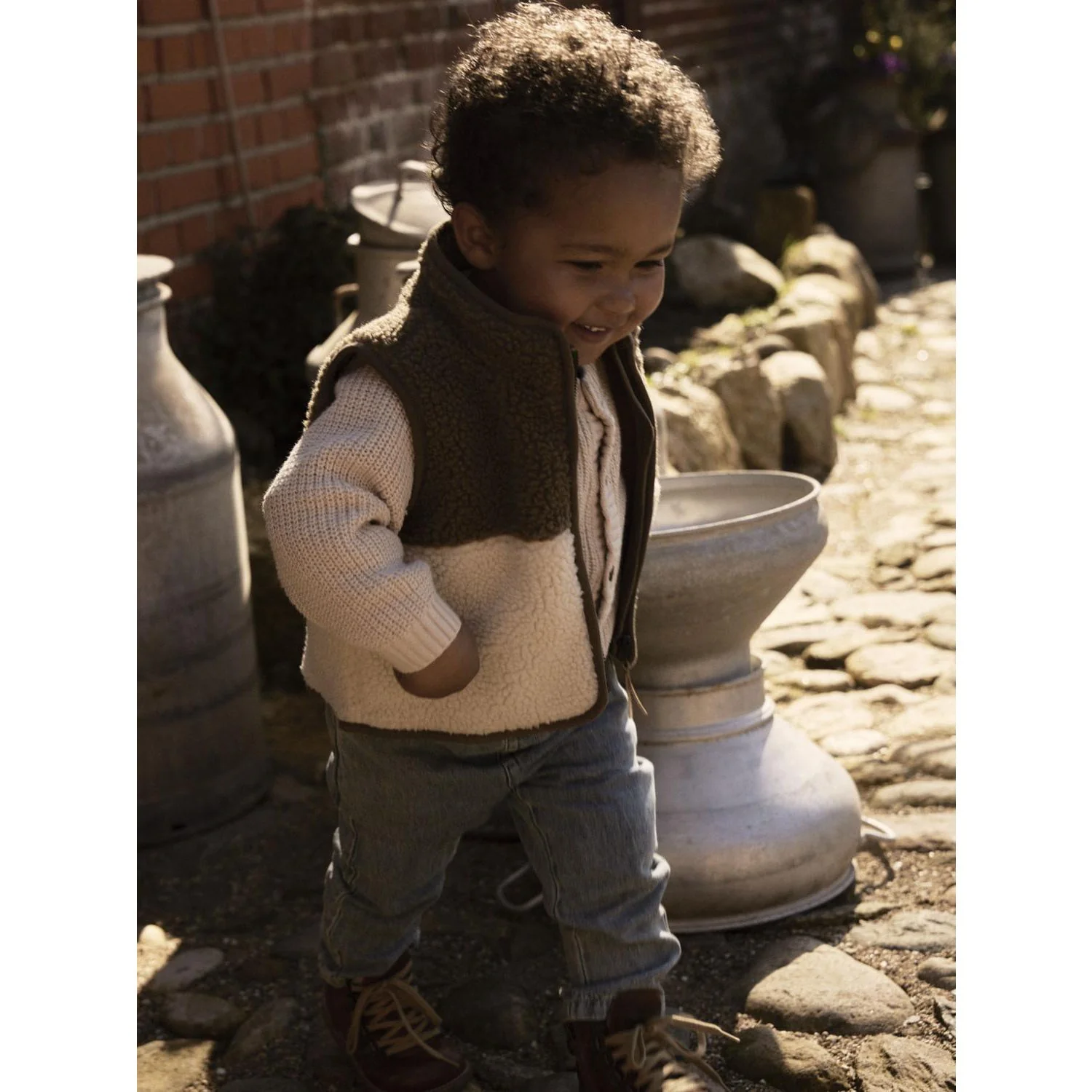 Lil'Atelier Turtledove Shitake Nbmlajo Loose Vest Lil - Image 2