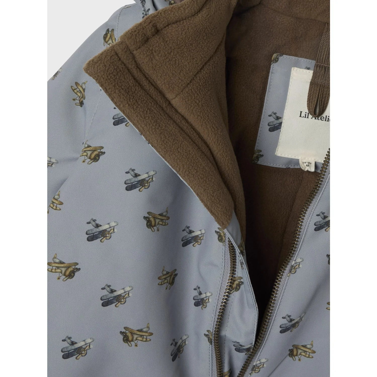 Lil'Atelier Ultimate Grey Airplanes Nmmlasnow10 Flyverdragt Aop Fo Lil - Image 2
