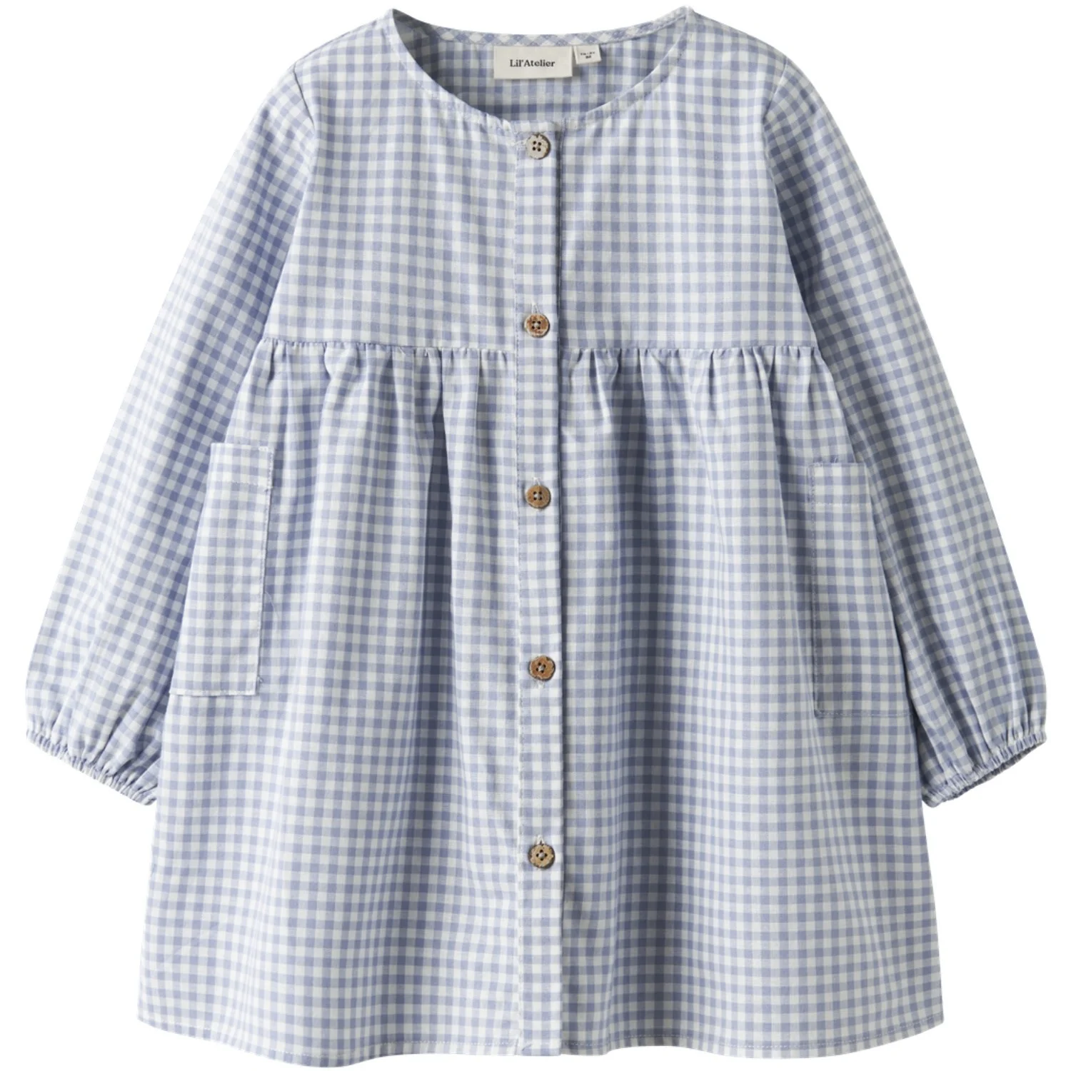 Lil'Atelier Zen Blue Nmftallula Ls Loose Kjole Lil