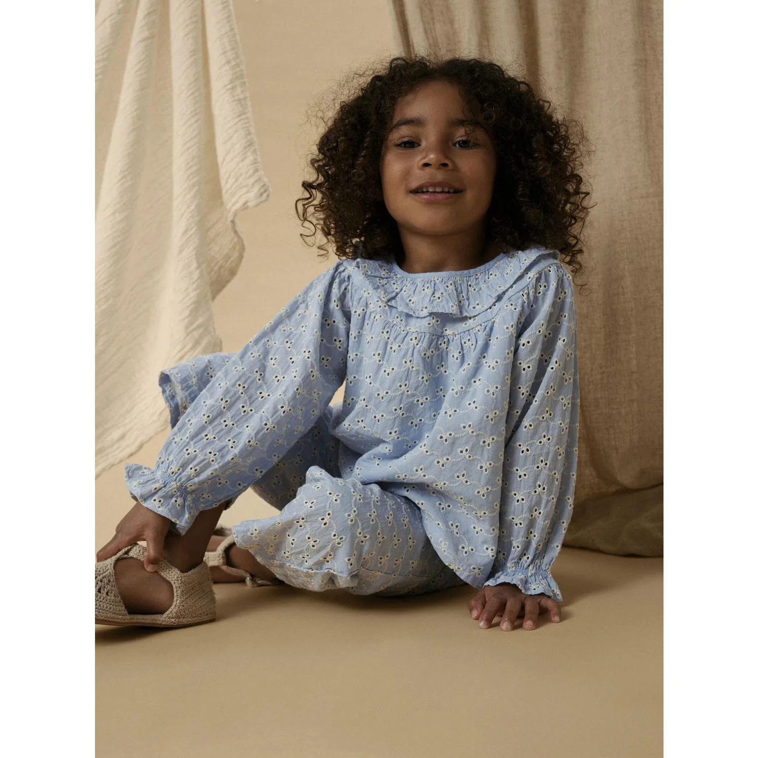 Lil'Atelier Zen Blue Nmftessie Ls Loose Skjorte Lil - Image 3