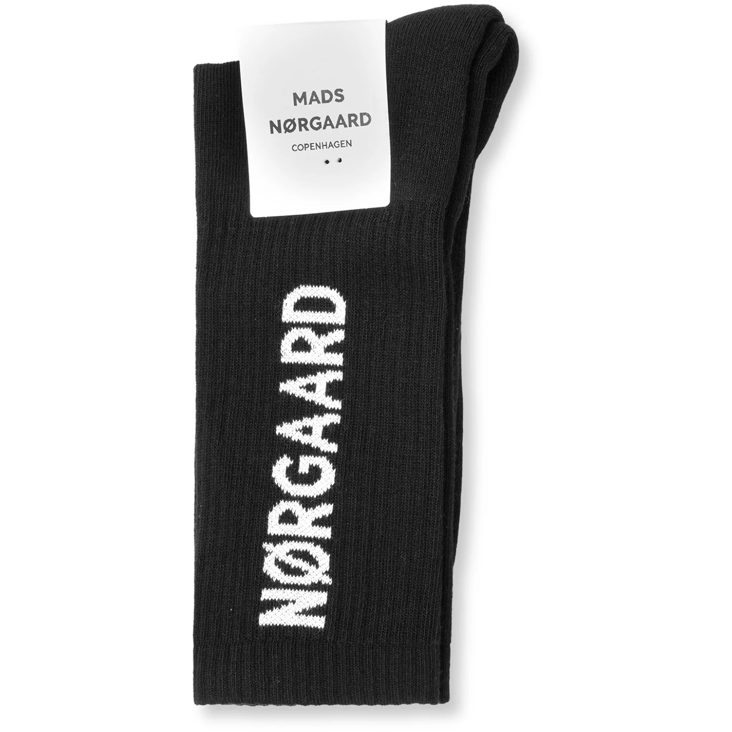 Mads Nørgaard Black Cotton Tennis MN Classic Strømper - Image 2