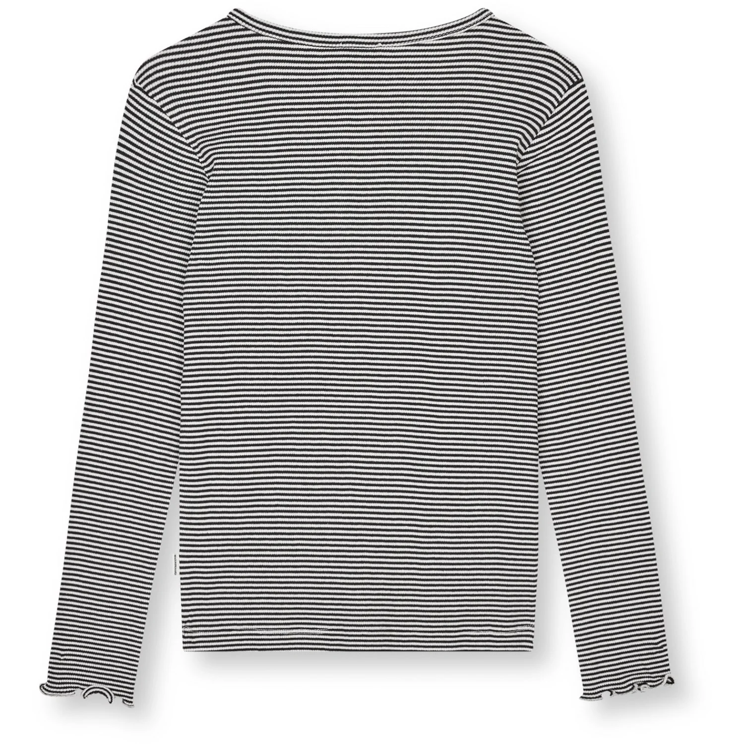 Mads Nørgaard Black/Vanilla Ice 2X2 Bomuld Stripe Tala Tee Ls - Image 3