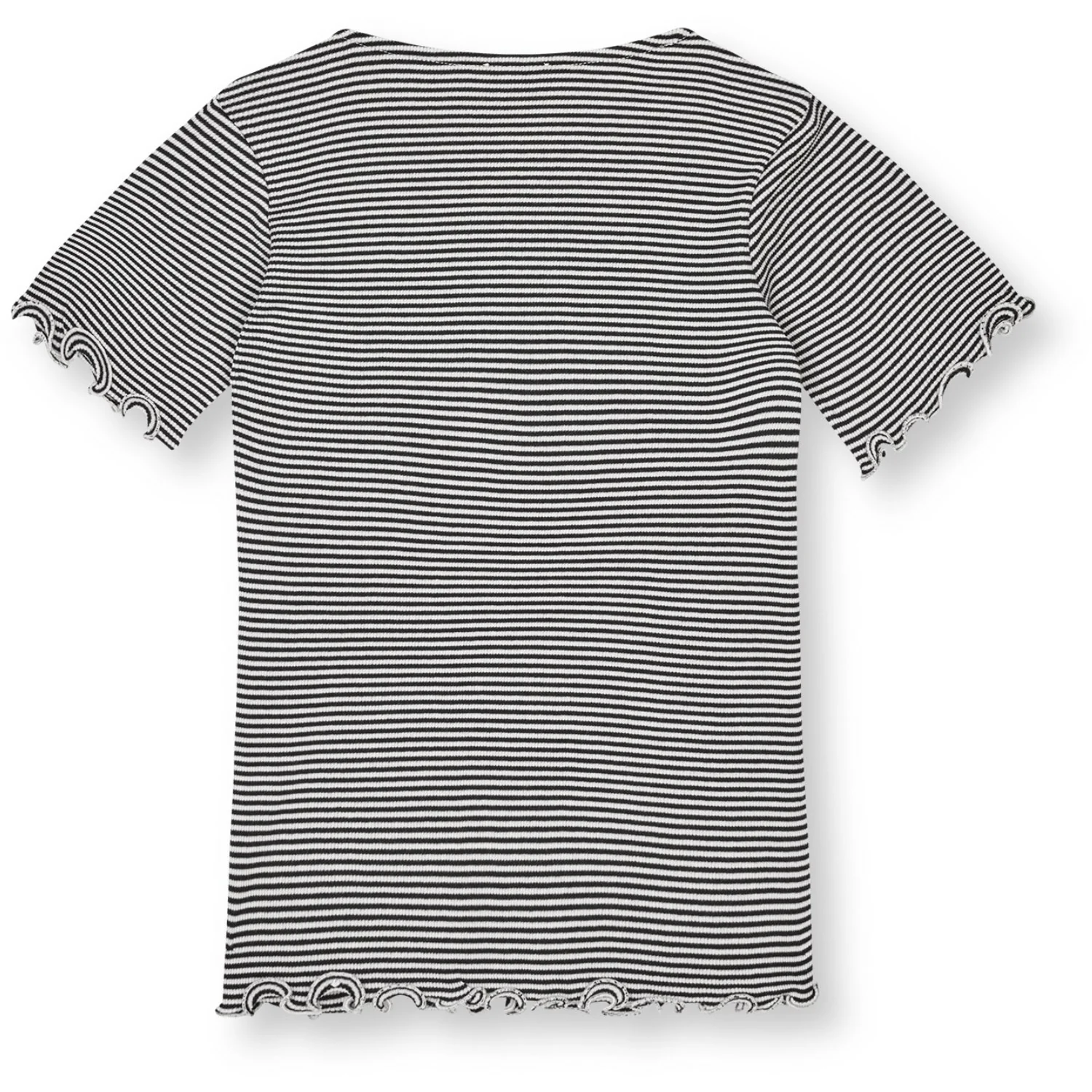 Mads Nørgaard Black/Vanilla Ice 2X2 Bomuld Stripe Tiki Tee - Image 3