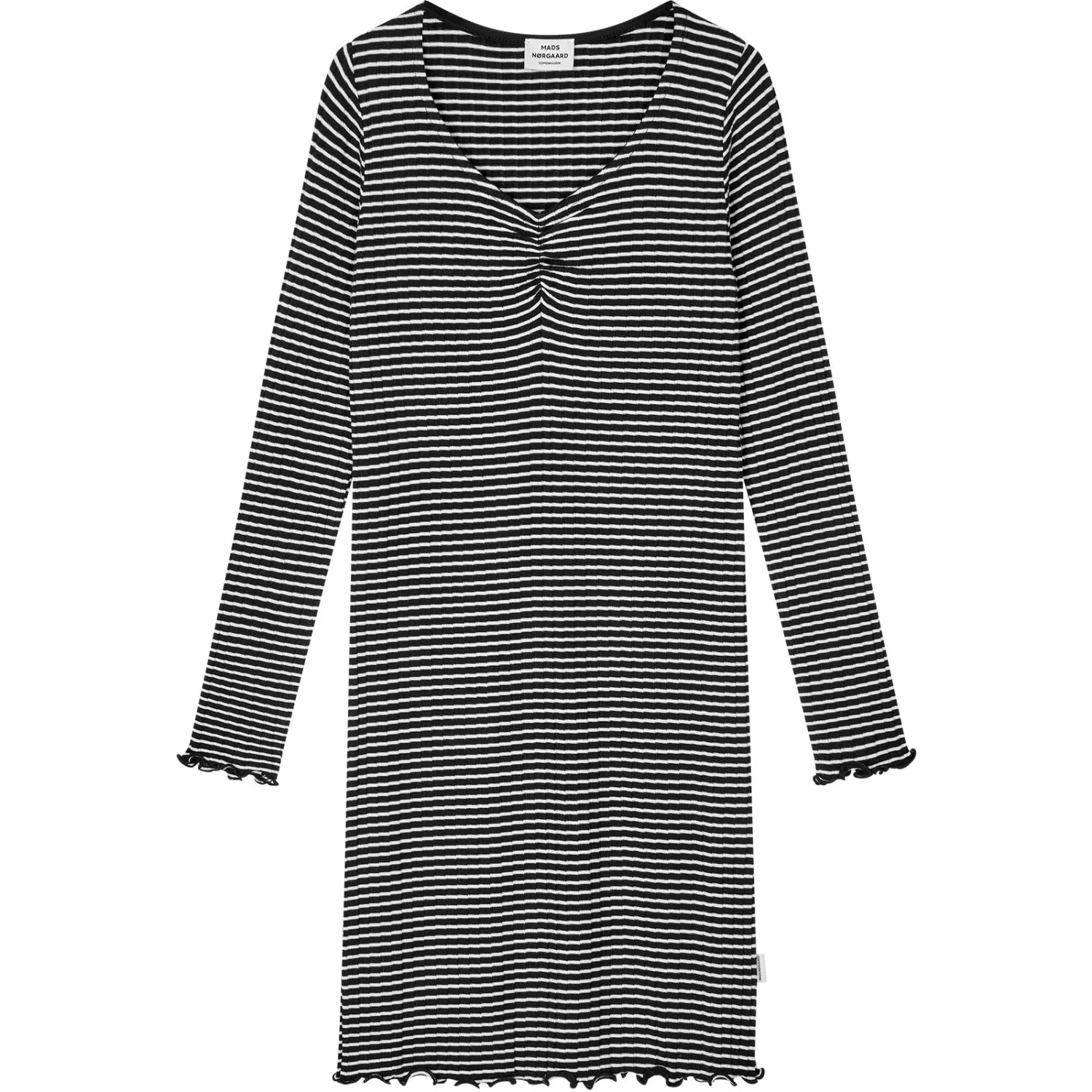 Mads Nørgaard Black/Vanilla Ice 5X5 Stripe Tikina Kjole