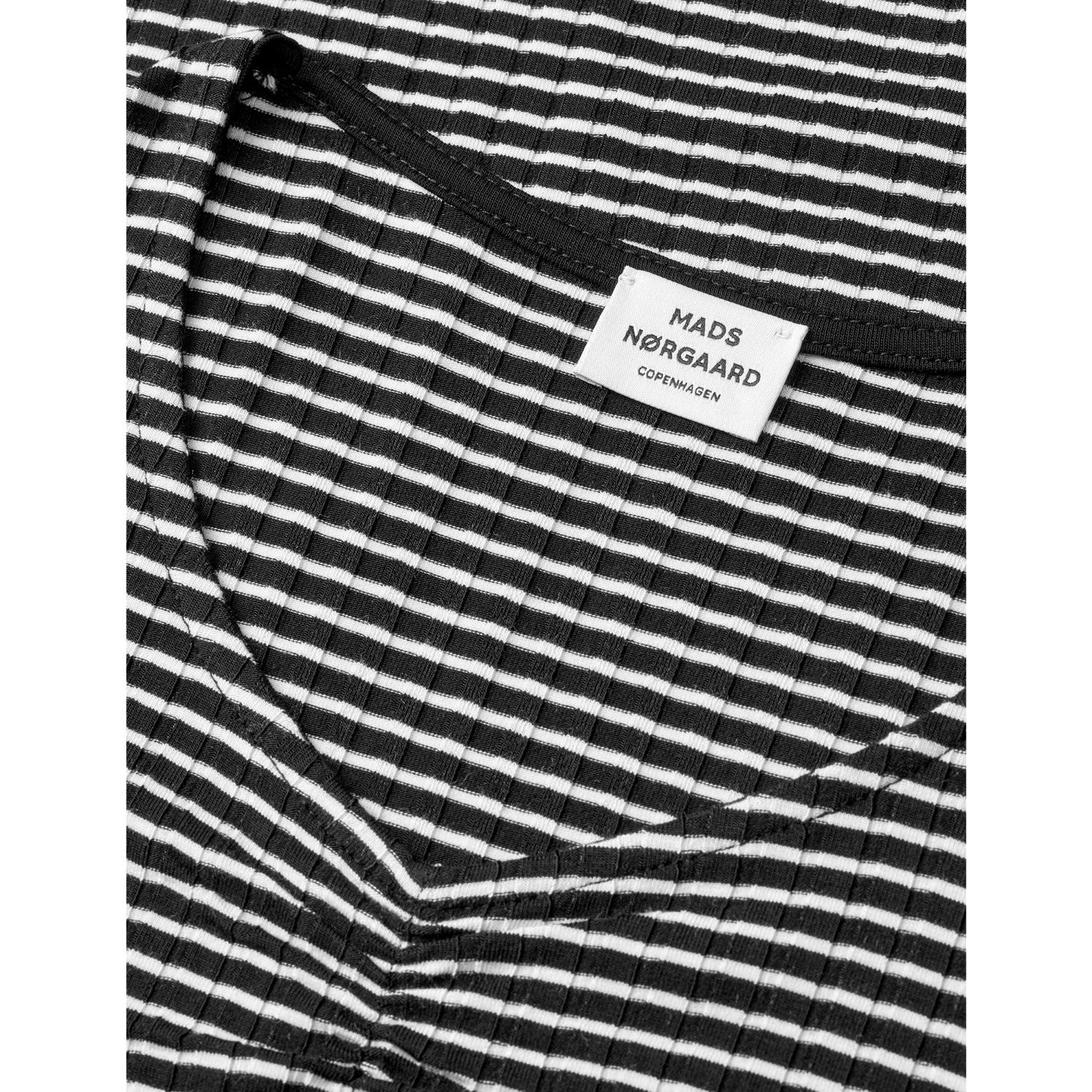 Mads Nørgaard Black/Vanilla Ice 5X5 Stripe Tikina Kjole - Image 2