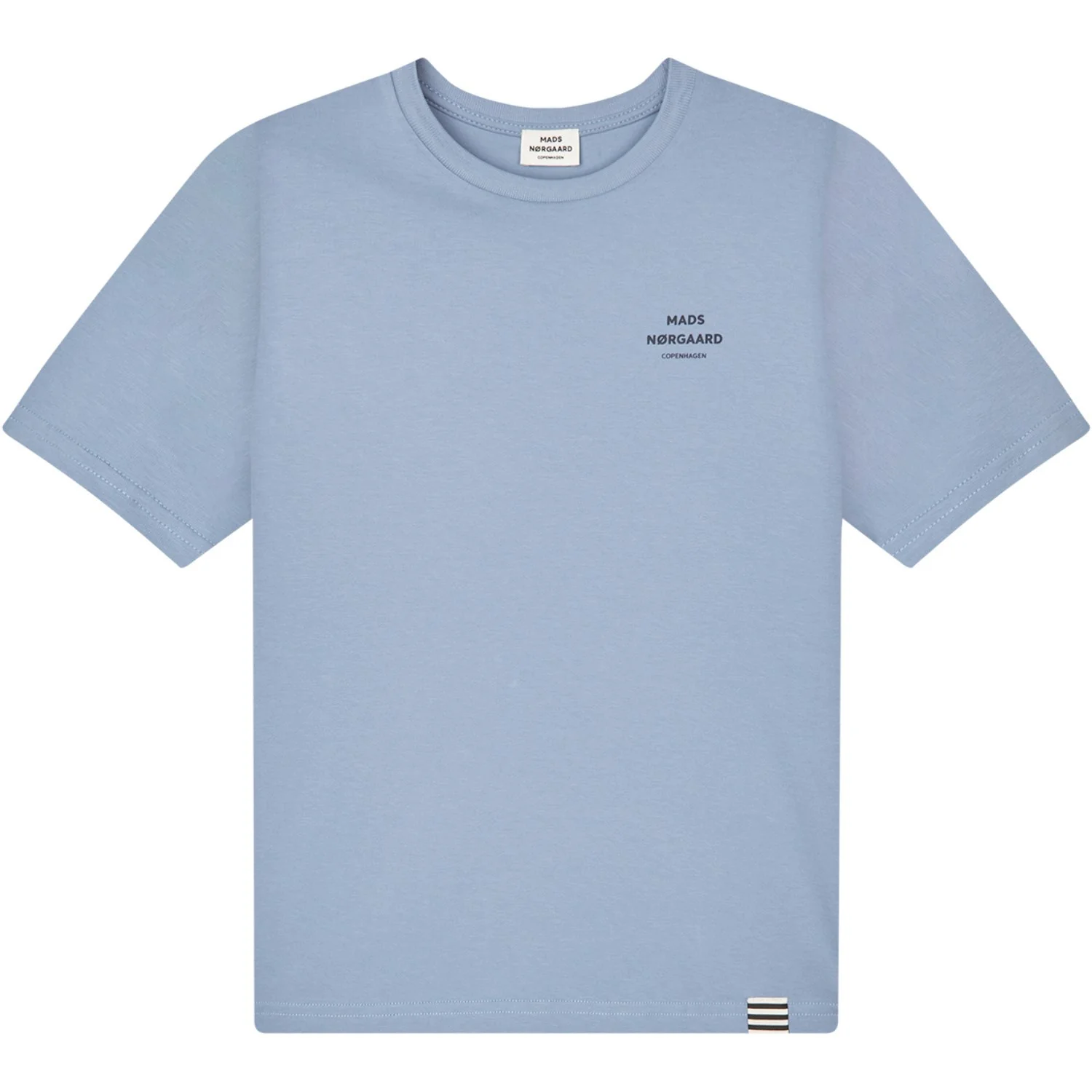 Mads Nørgaard Faded Denim Printed Logo Thorlino T-shirt