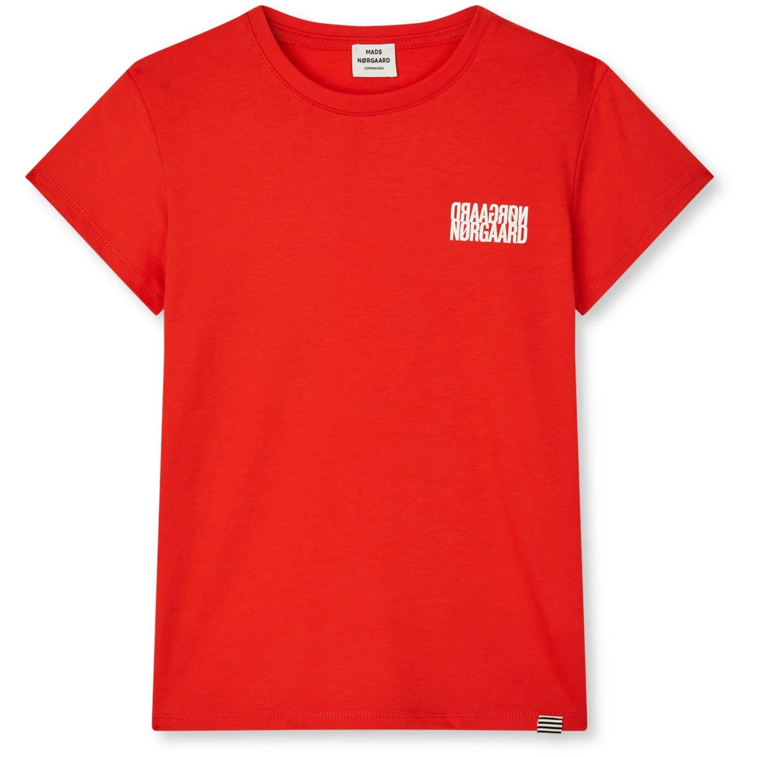 Mads Nørgaard Fiery Red Single Bomuld Tuvina Mini Spejl Tee