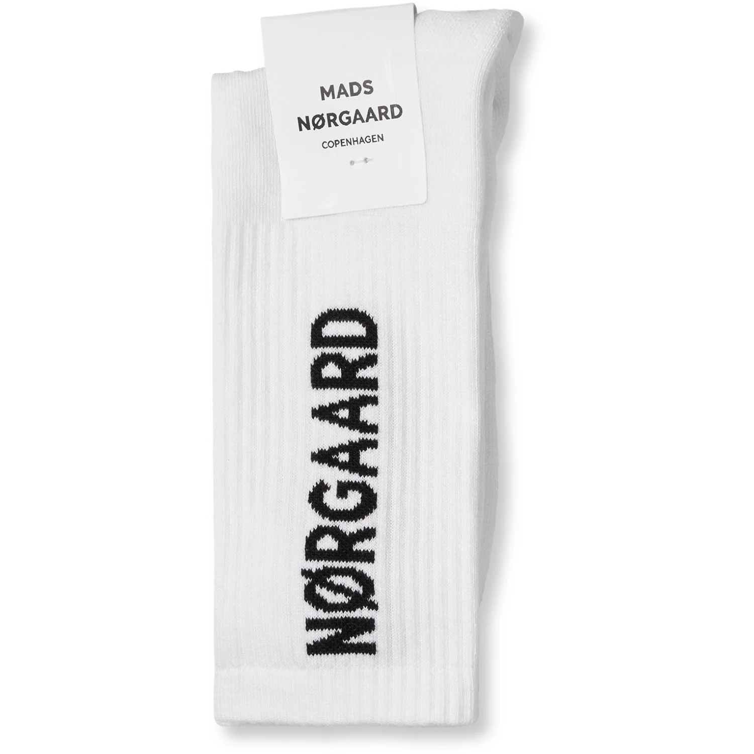 Mads Nørgaard White Cotton Tennis MN Classic Strømper - Image 2