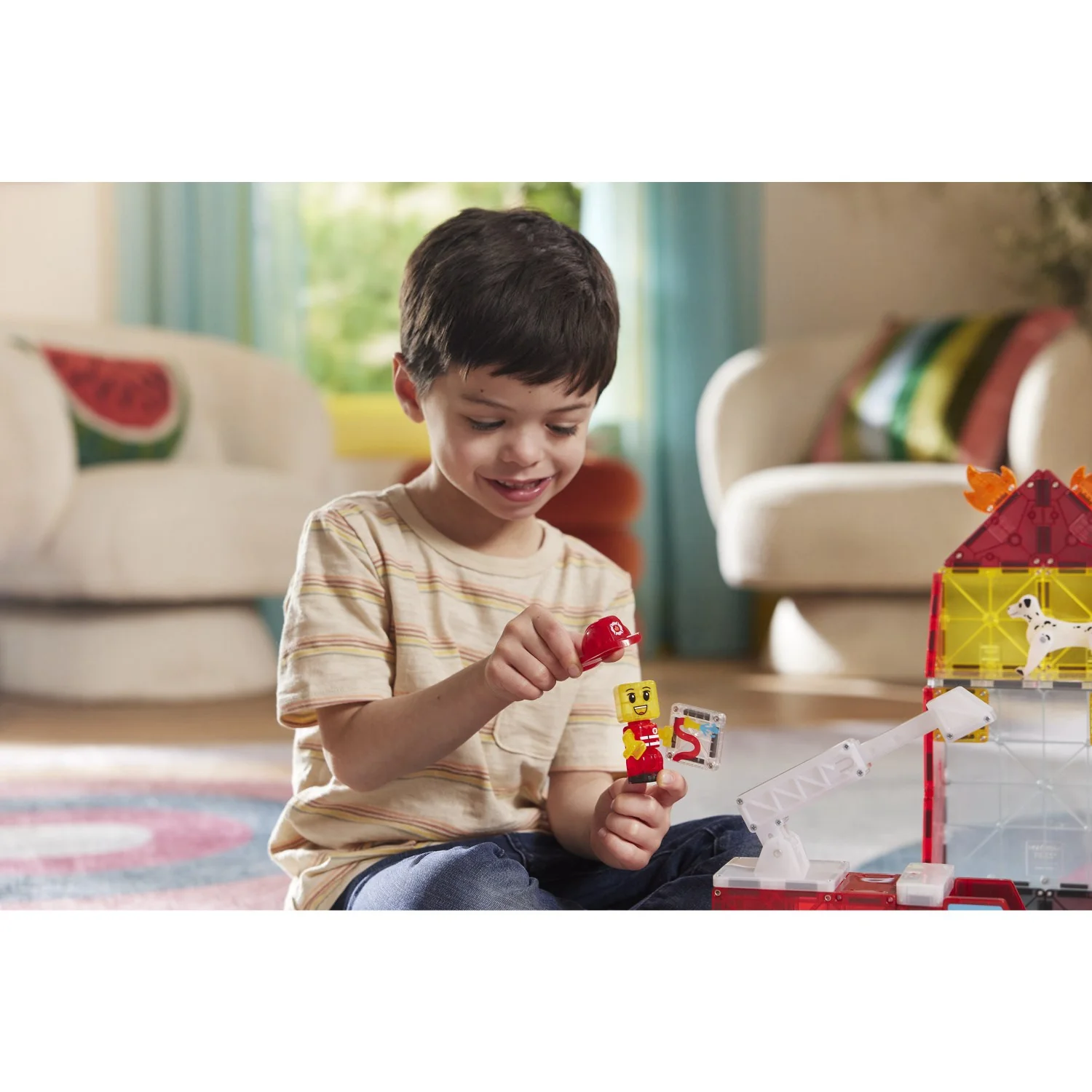 Magna-Tiles® Fire Station 50 Pcs - Image 2