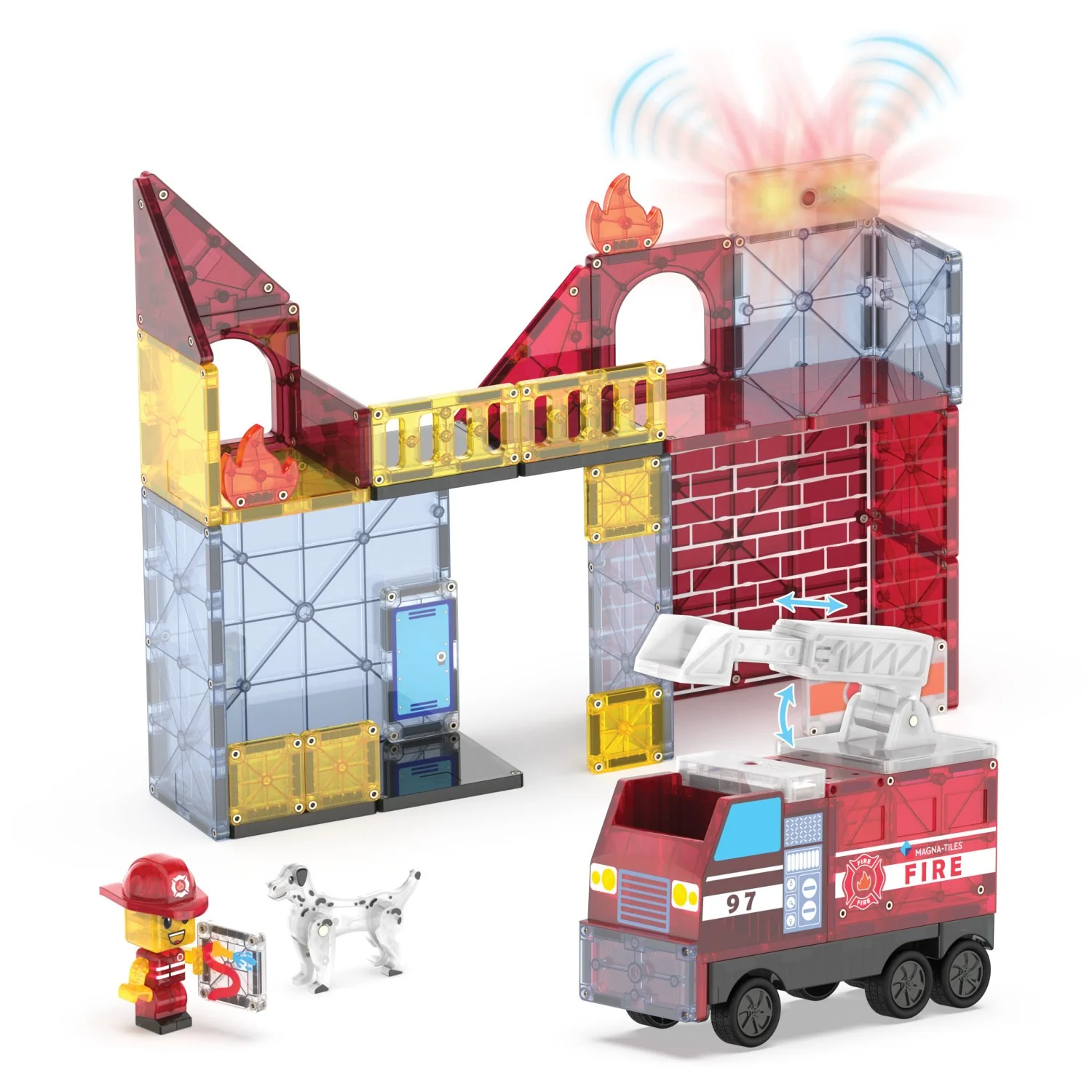 Magna-Tiles® Fire Station 50 Pcs - Image 9