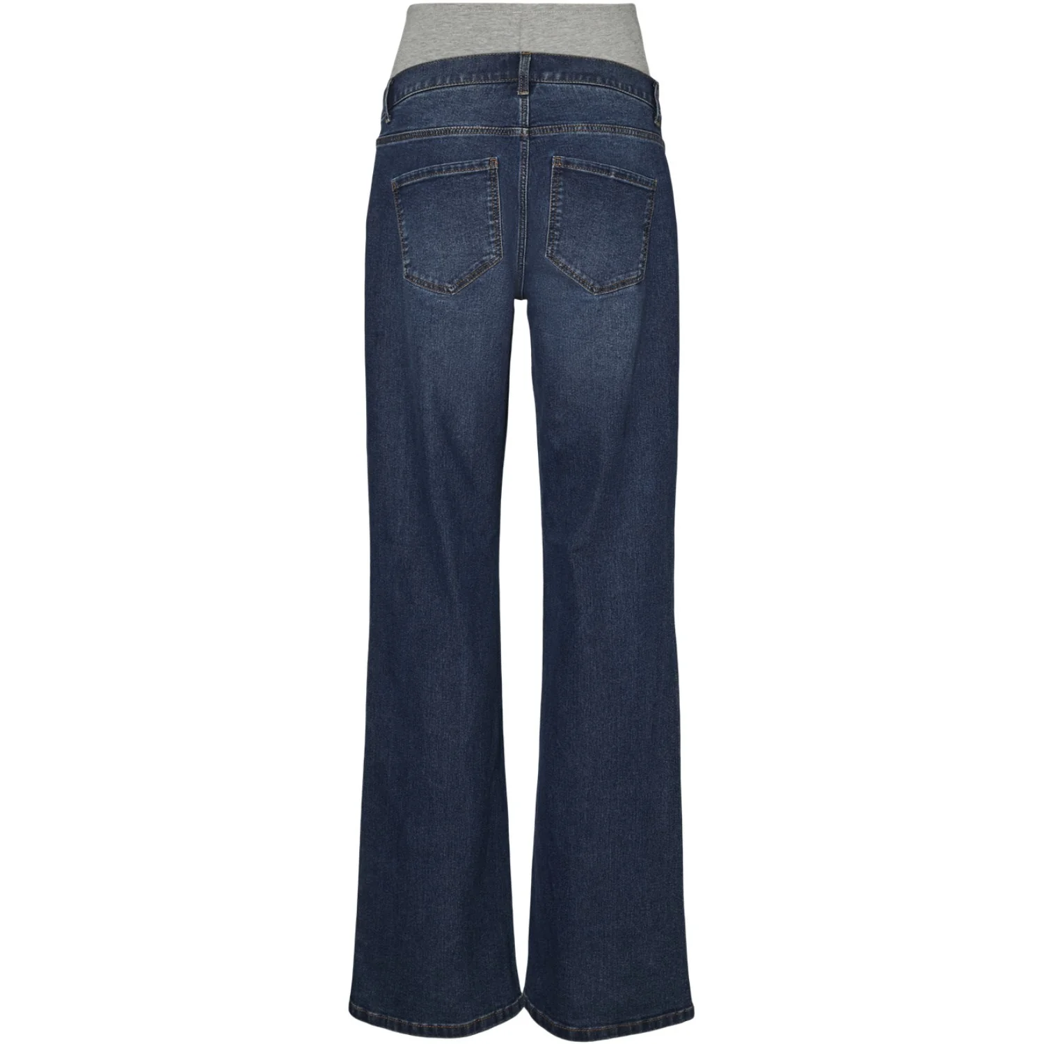 Mama;licious Dark Medium Blue Denim Mledina Flared Db Jeans Noos - Image 2