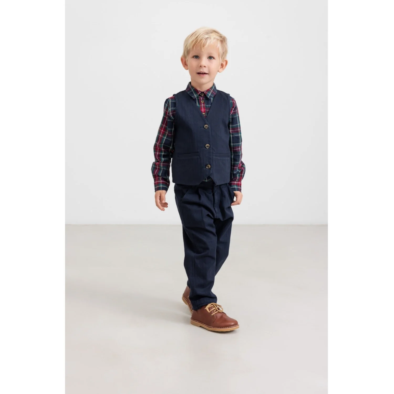 MarMar Check Pilot Navy Check Tommy Skjorte - Image 3