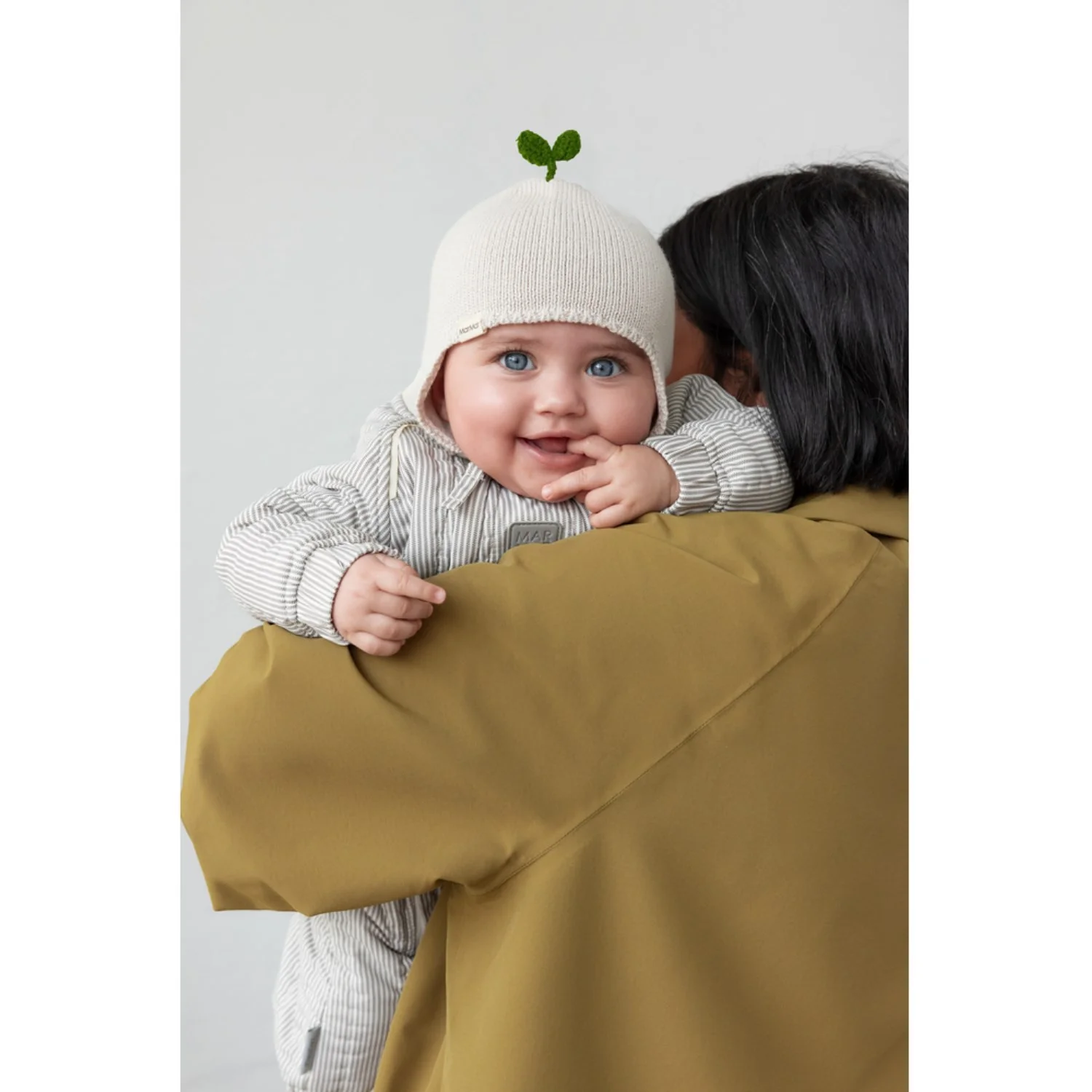 MarMar Cotton Knit Plain Moon Grey Aly Baby Sprout Hue - Image 3