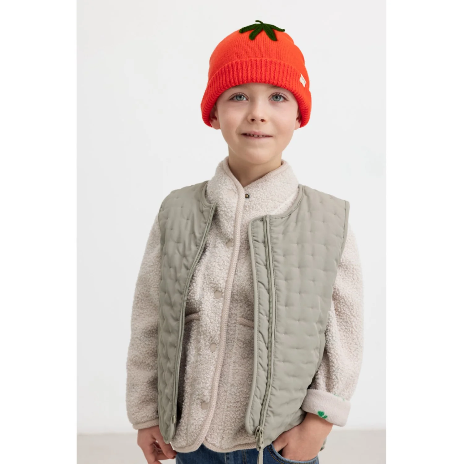 MarMar Cotton Knit Plain Tomato Atlas Tomato Hue - Image 3
