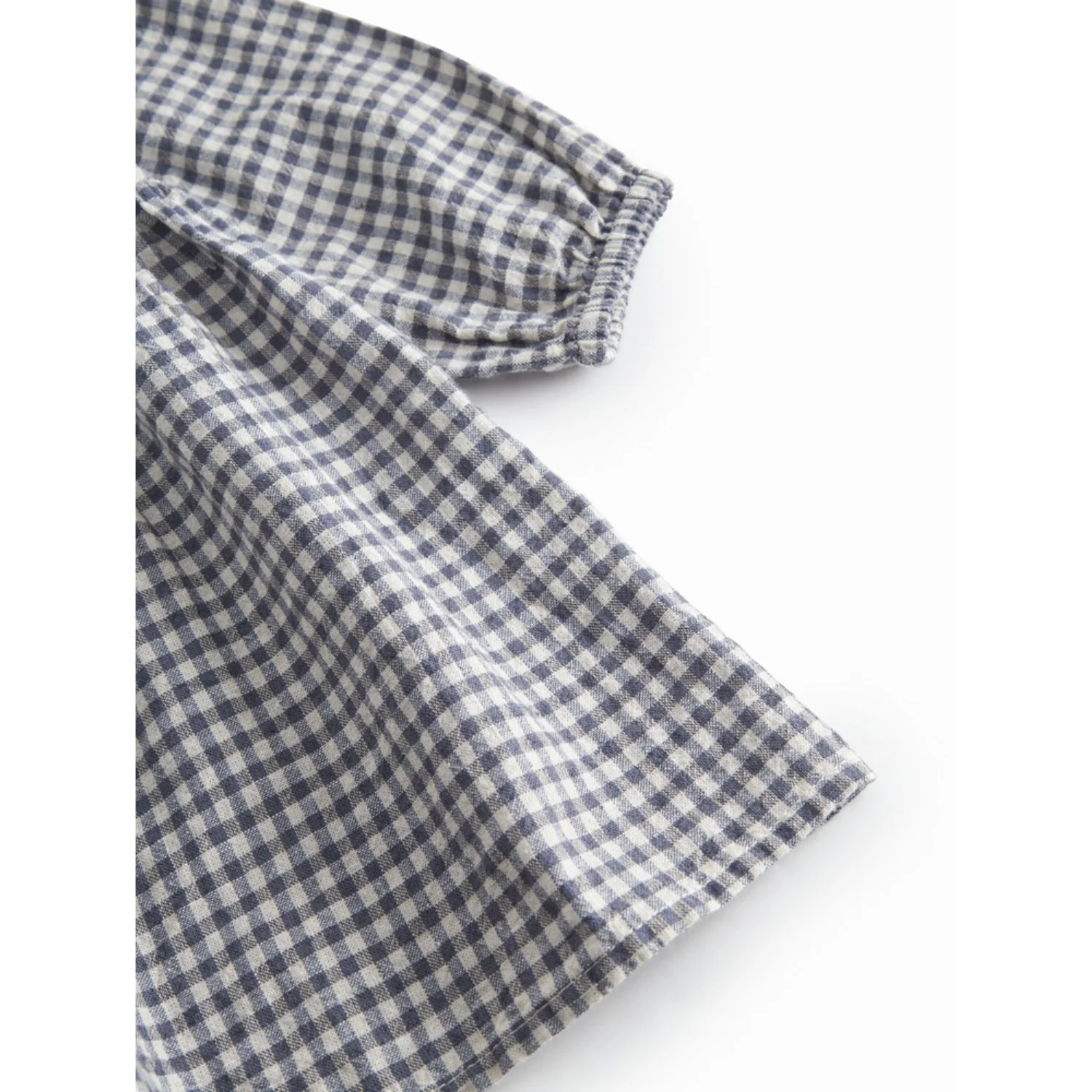 MarMar Cotton Linen Marine Check Dawson B Kjole - Image 5