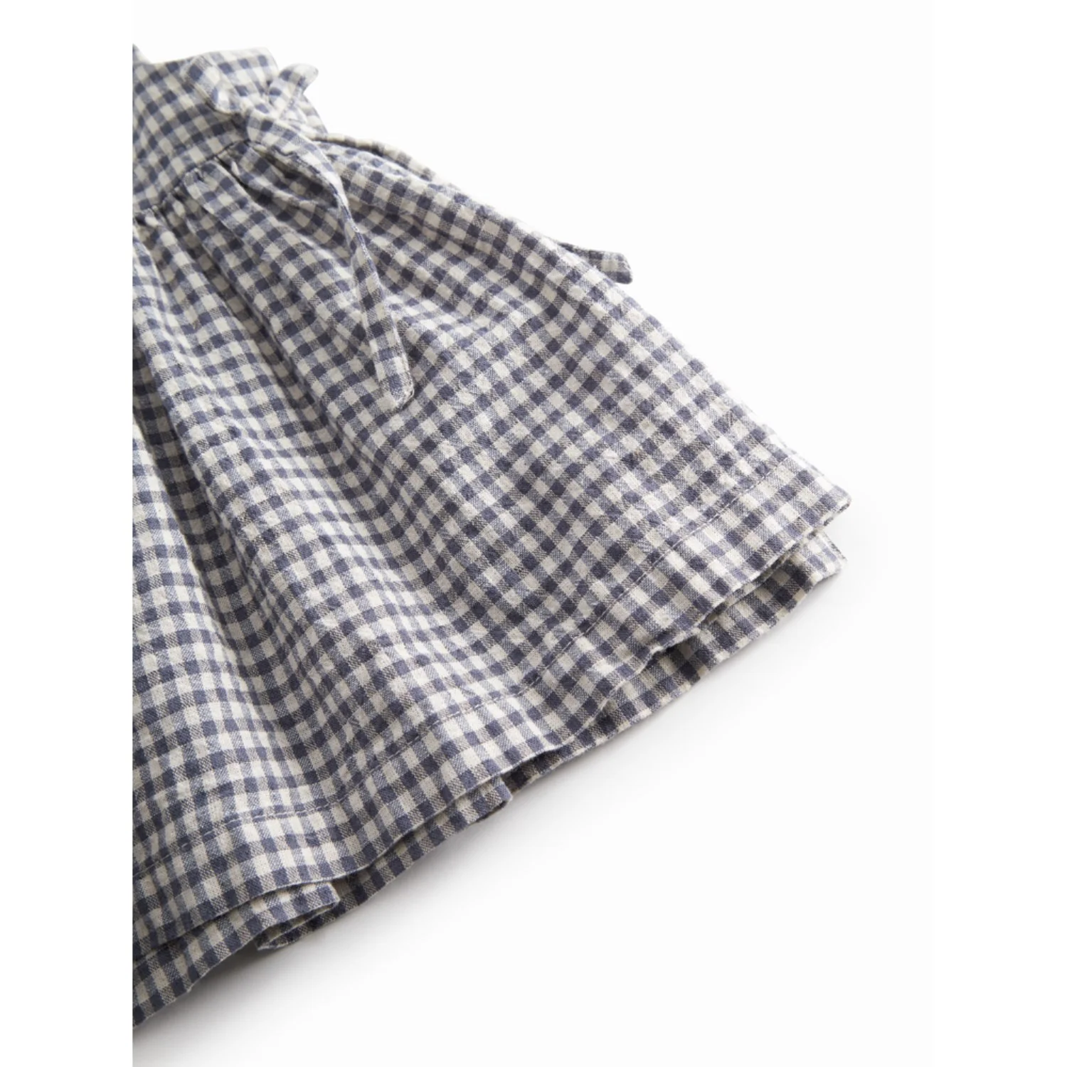 MarMar Cotton Linen Marine Check Tarame Top - Image 4