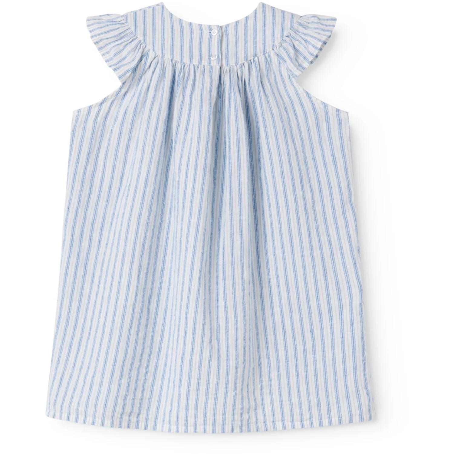 MarMar Cotton Linen Surf Blue Stripe Dhana Kjole - Image 5