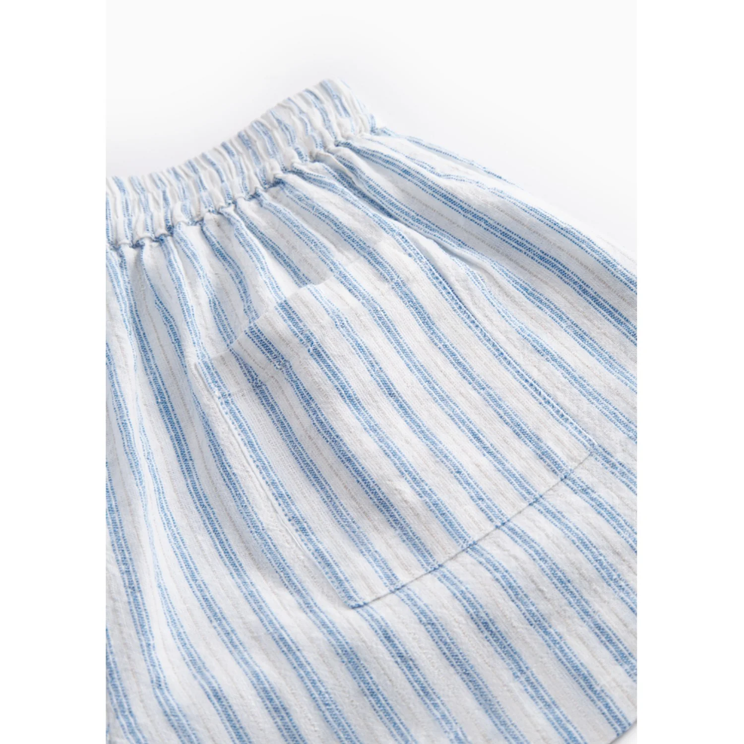 MarMar Cotton Linen Surf Blue Stripe Pinon Shorts - Image 4