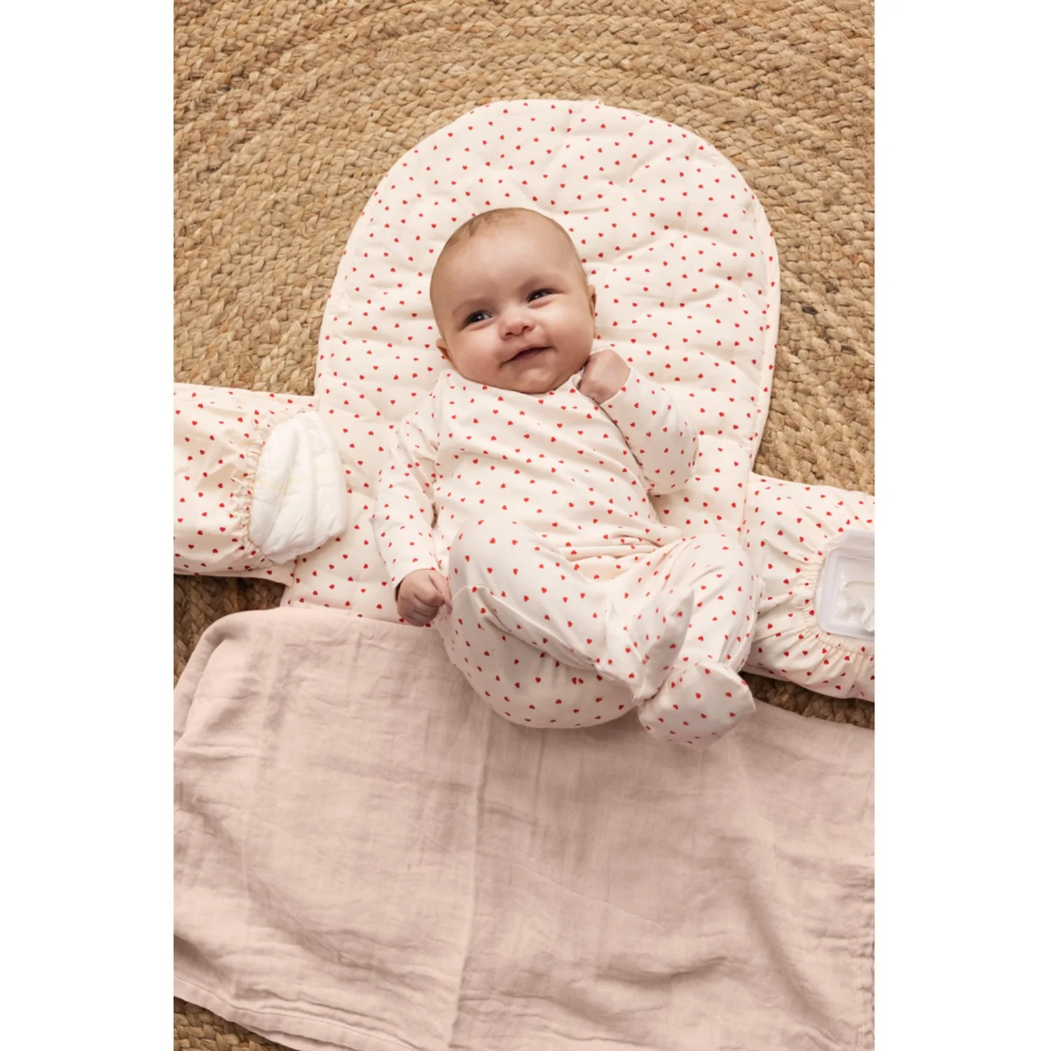 MarMar Cotton Percale Home Happy Hearts Pusleunderlag - Image 2