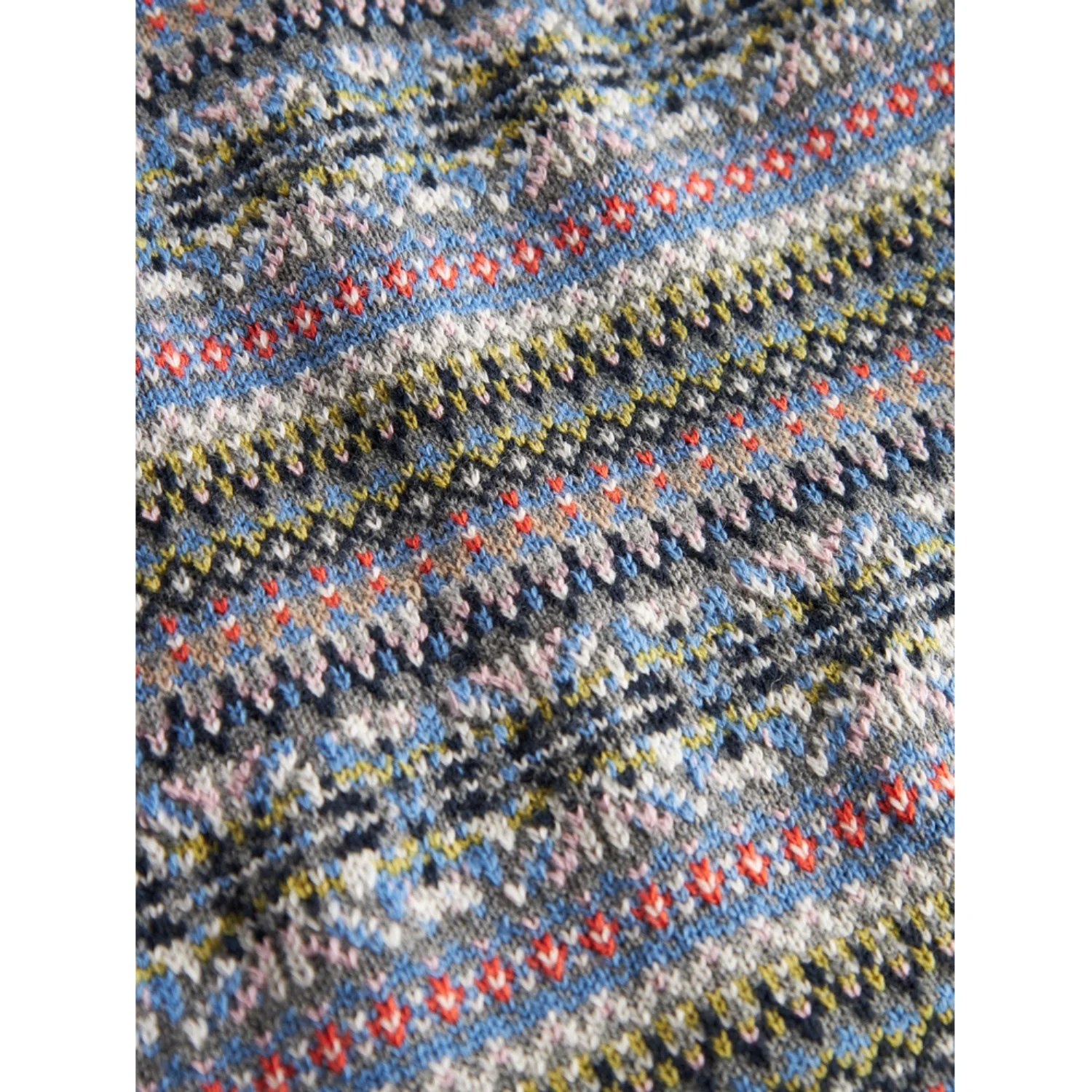 MarMar Light Cotton Wool Fair Isle Fair Isle Taj Strikket Vest - Image 5