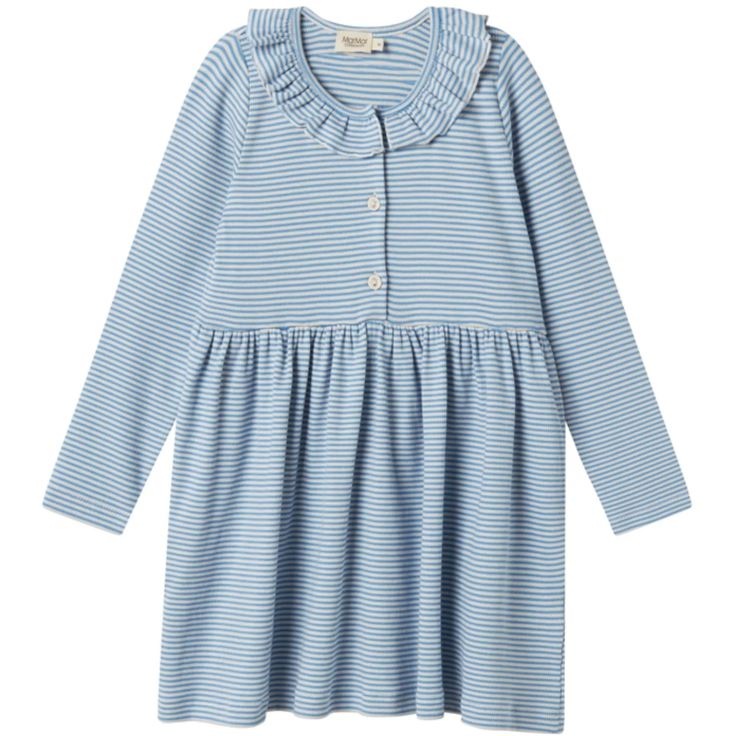 MarMar Modal Fine Rib Blue Stripe Dama LS Kjole