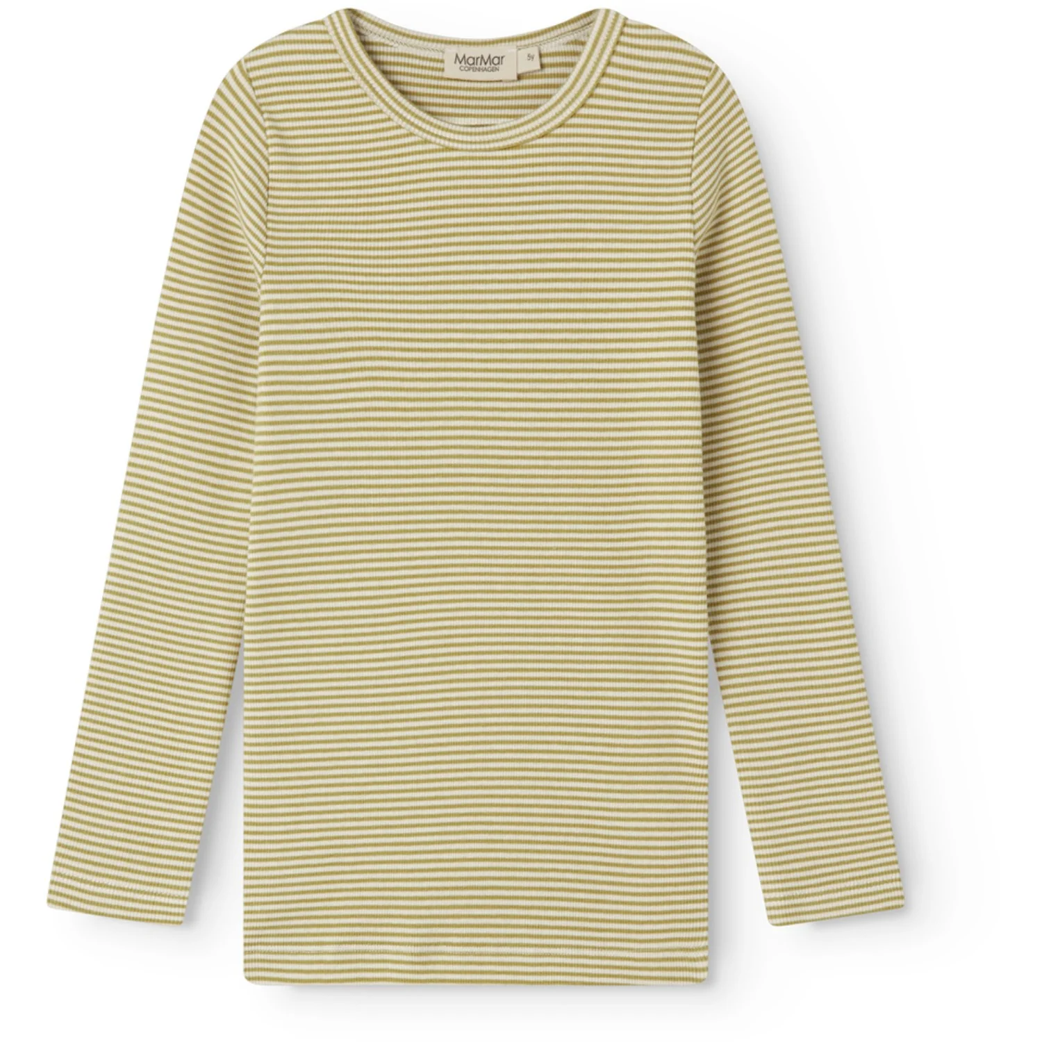 MarMar Modal Fine Rib Olive Stripe Tani Bluse