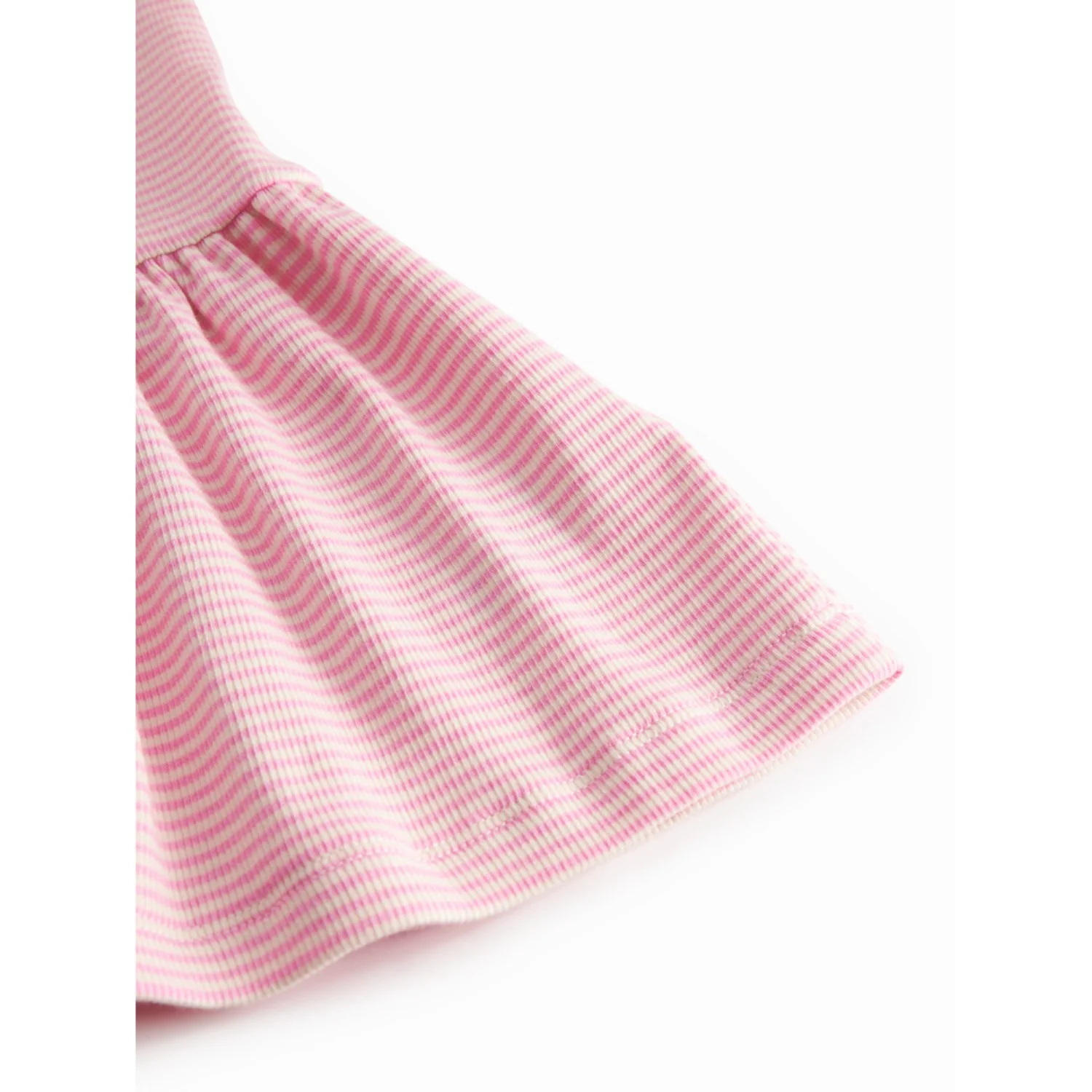 MarMar Modal Fine Rib Pink Stripe Diro Kjole - Image 4