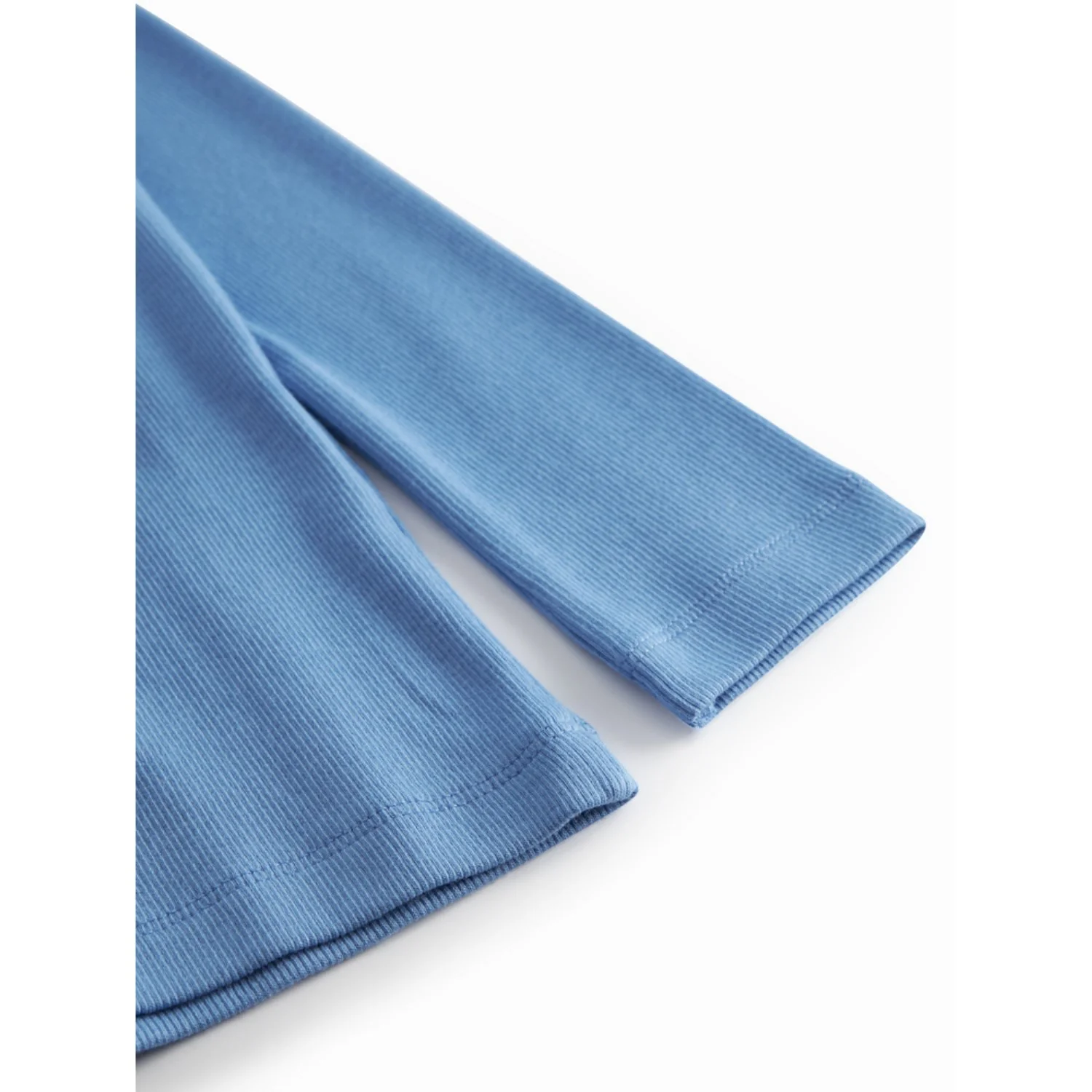 MarMar Modal Fine Rib Surf Blue Tani Bluse - Image 3