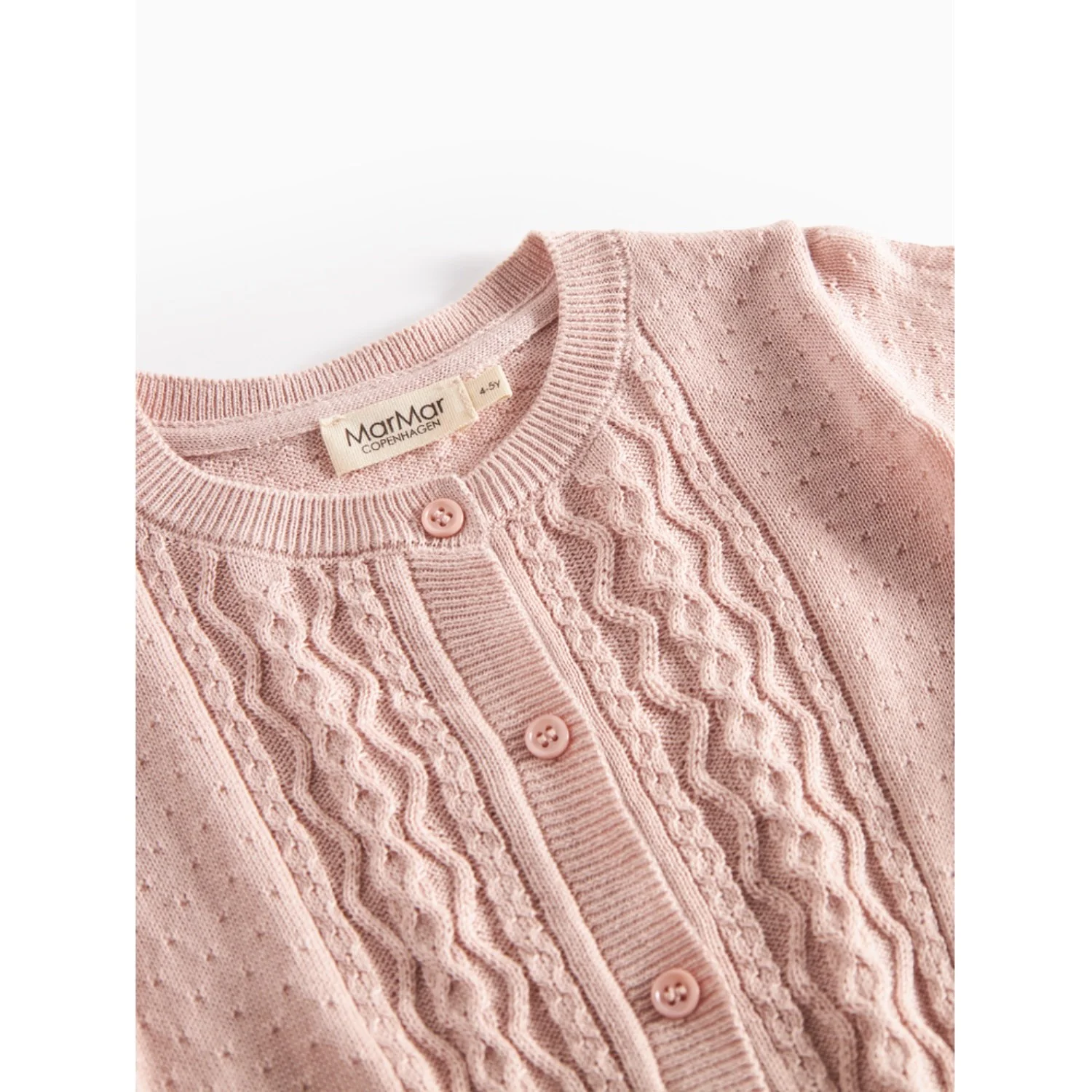 MarMar Modal Mix Cable Faded Rose Tilda Strik Cardigan - Image 2