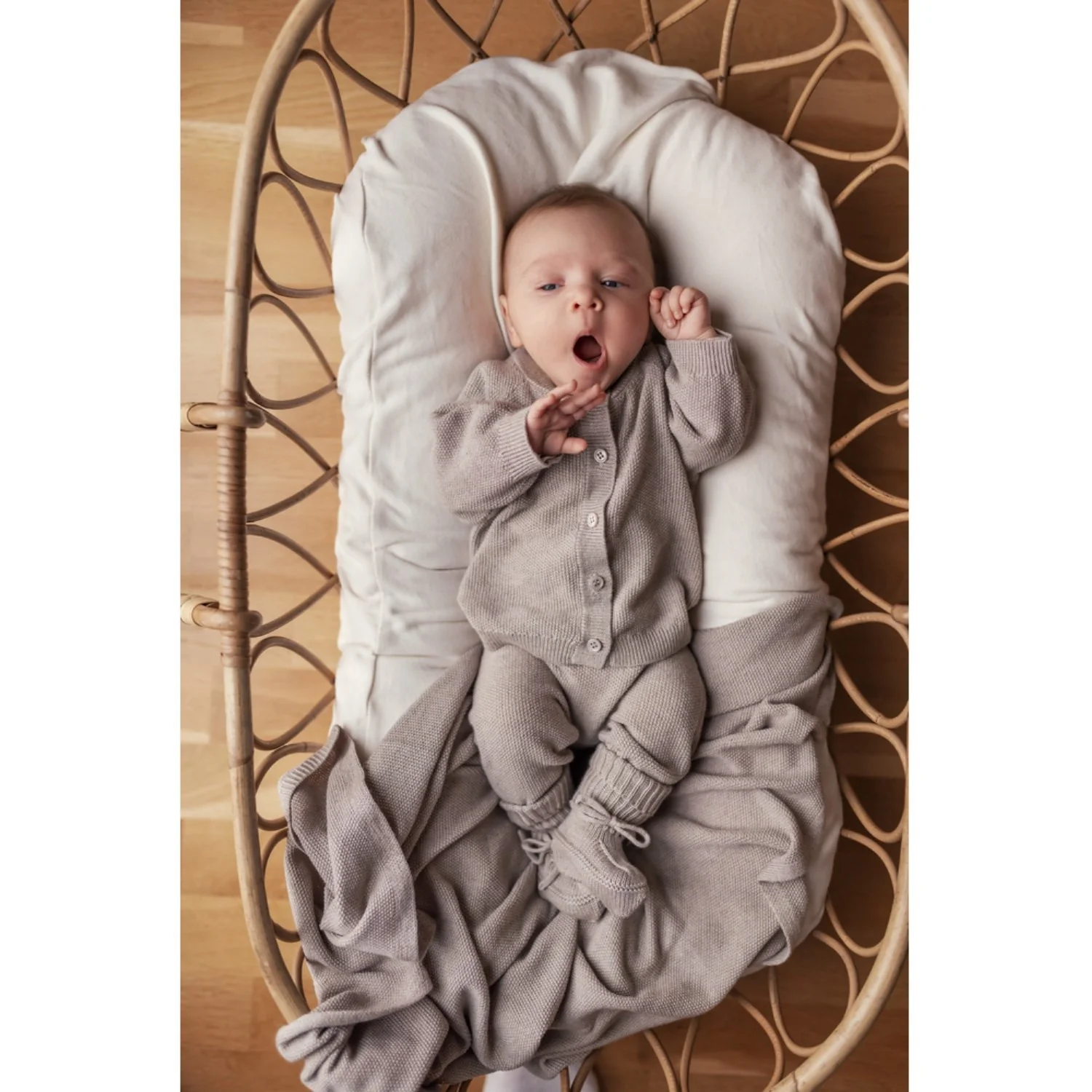 MarMar New Born Modal Mix Pearl Cashew Melange Alia Strik Tæppe - Image 2