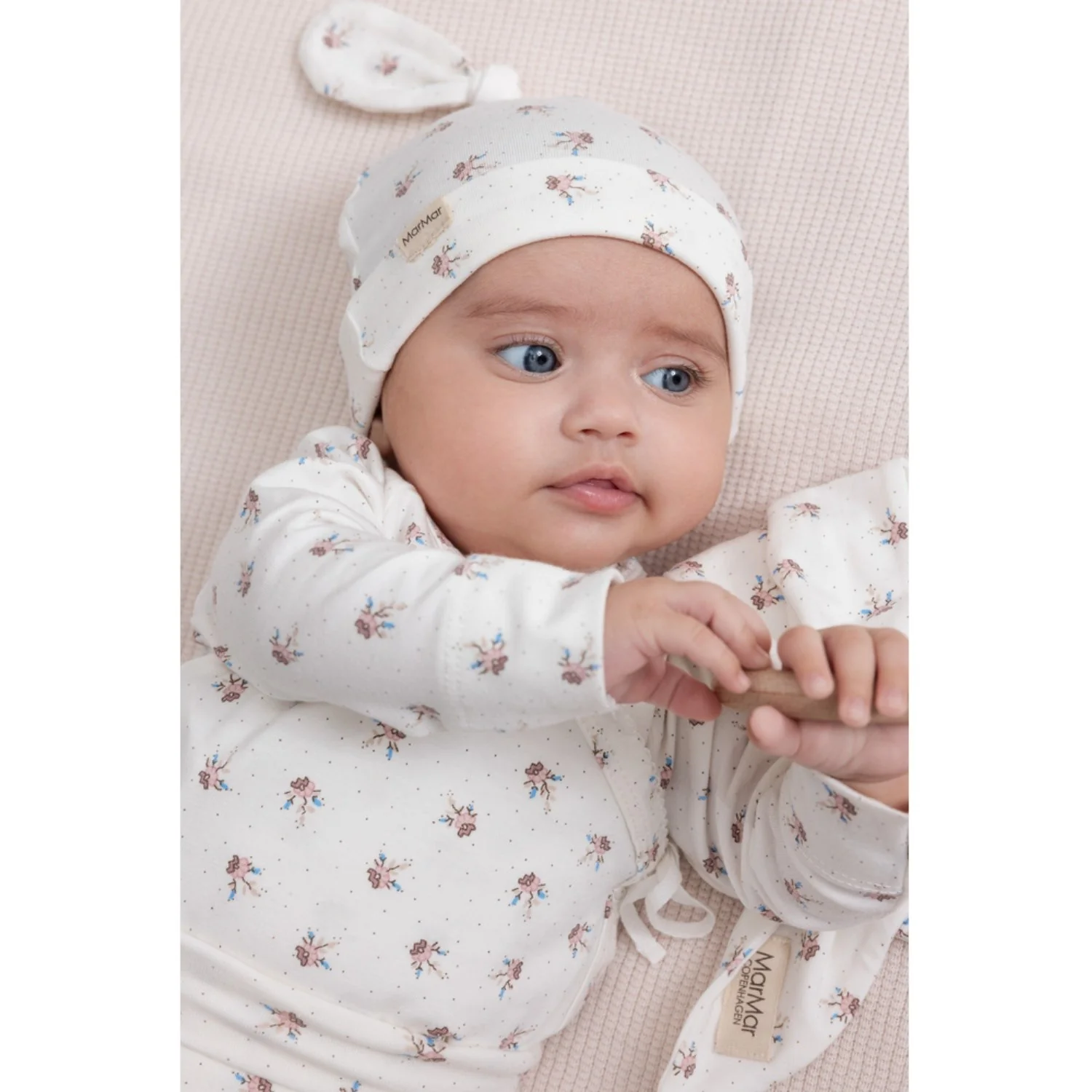 MarMar New Born Modal Smooth Print Little Sakura Aiki Hue - Image 3