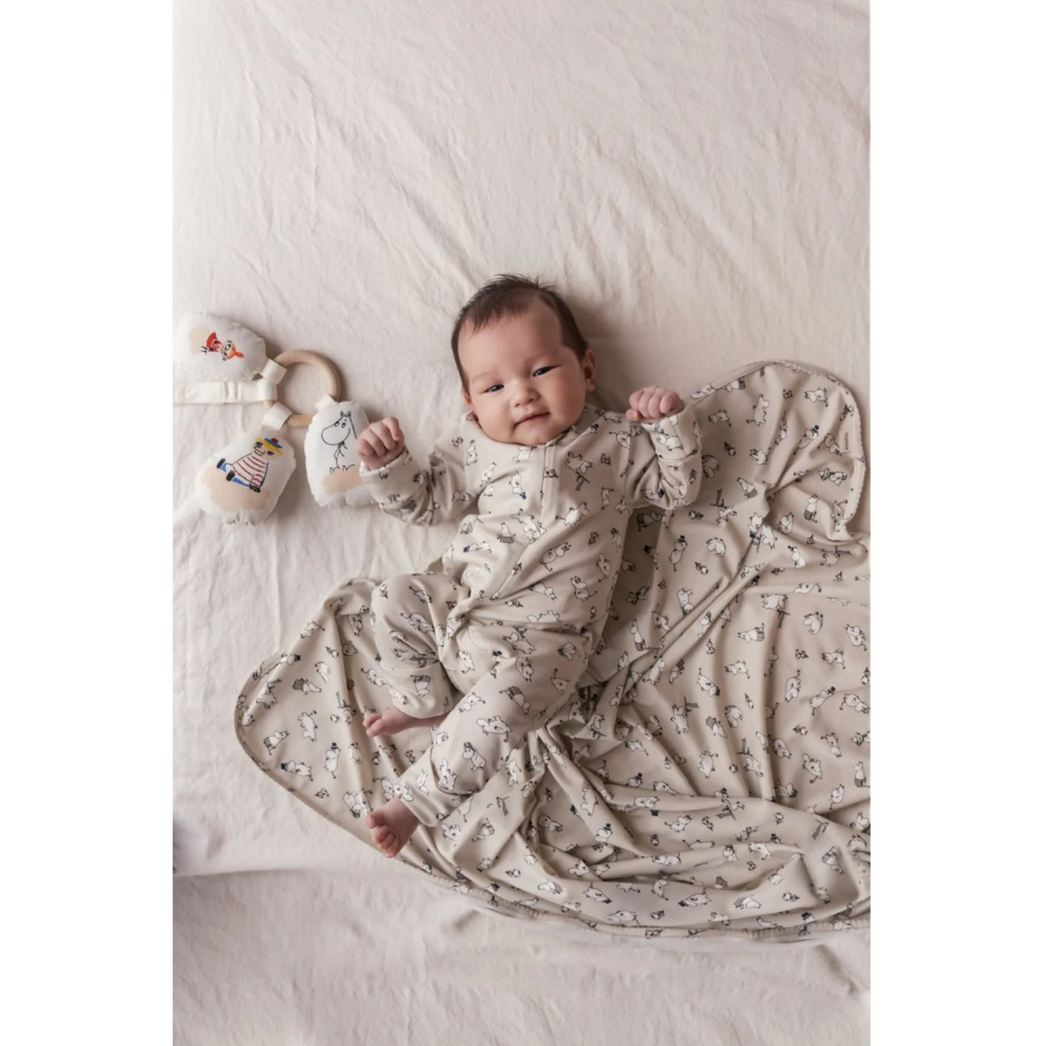 MarMar New Born Modal Smooth Print Moomin Rena Onesies - Image 2