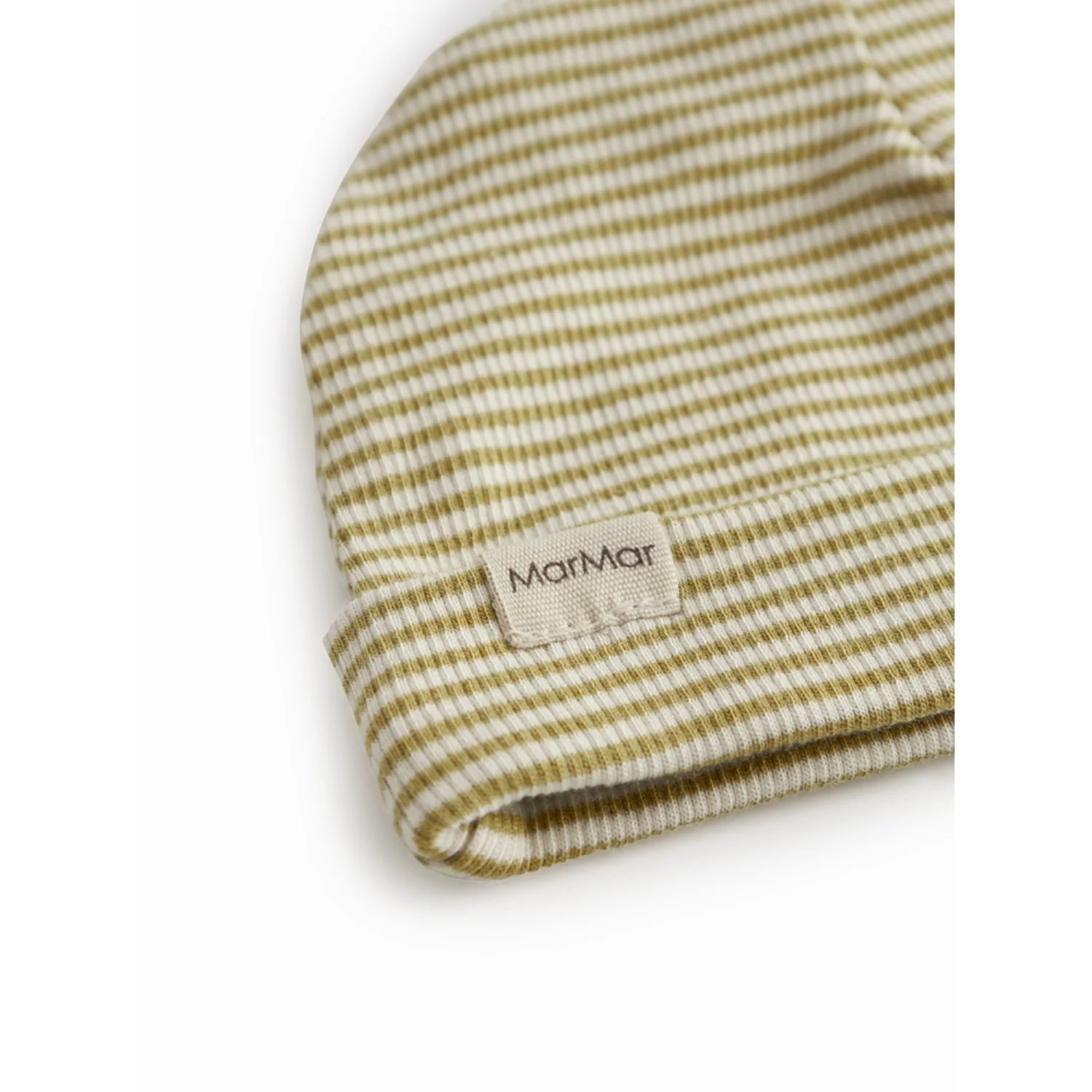 MarMar Newborn Modal Fine Rib Olive Stripe Aiko Hue - Image 3
