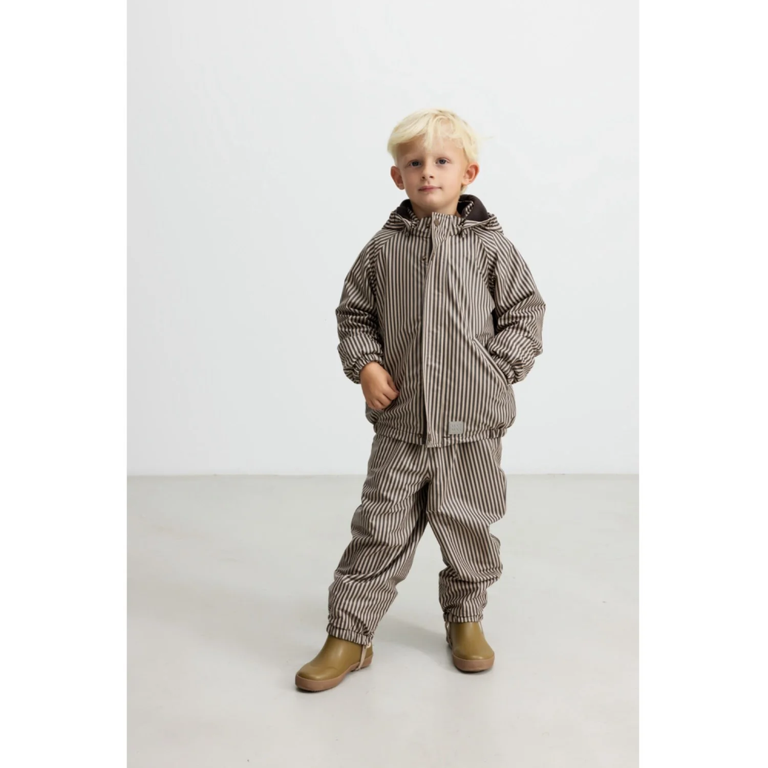 MarMar Rainwear Fleece Brown Stripe Obo Sæt - Image 2