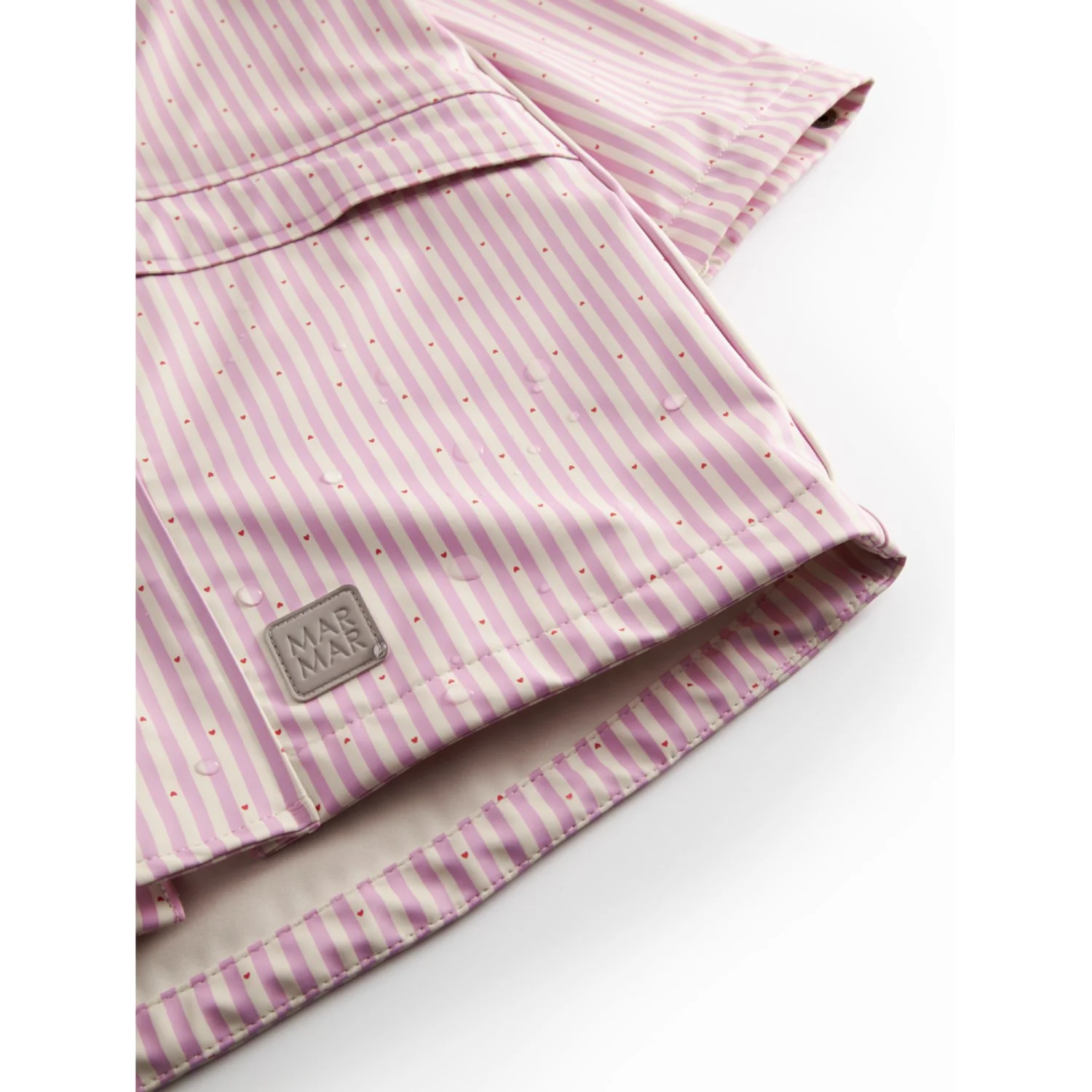MarMar Rainwear Pink Stripe October Jakke - Image 4