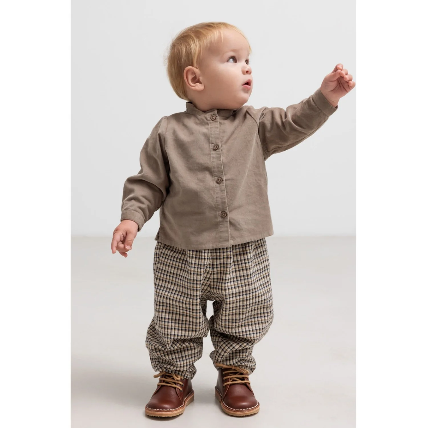 MarMar Seersucker Check Pilot Navy Check Palle Bukser - Image 2