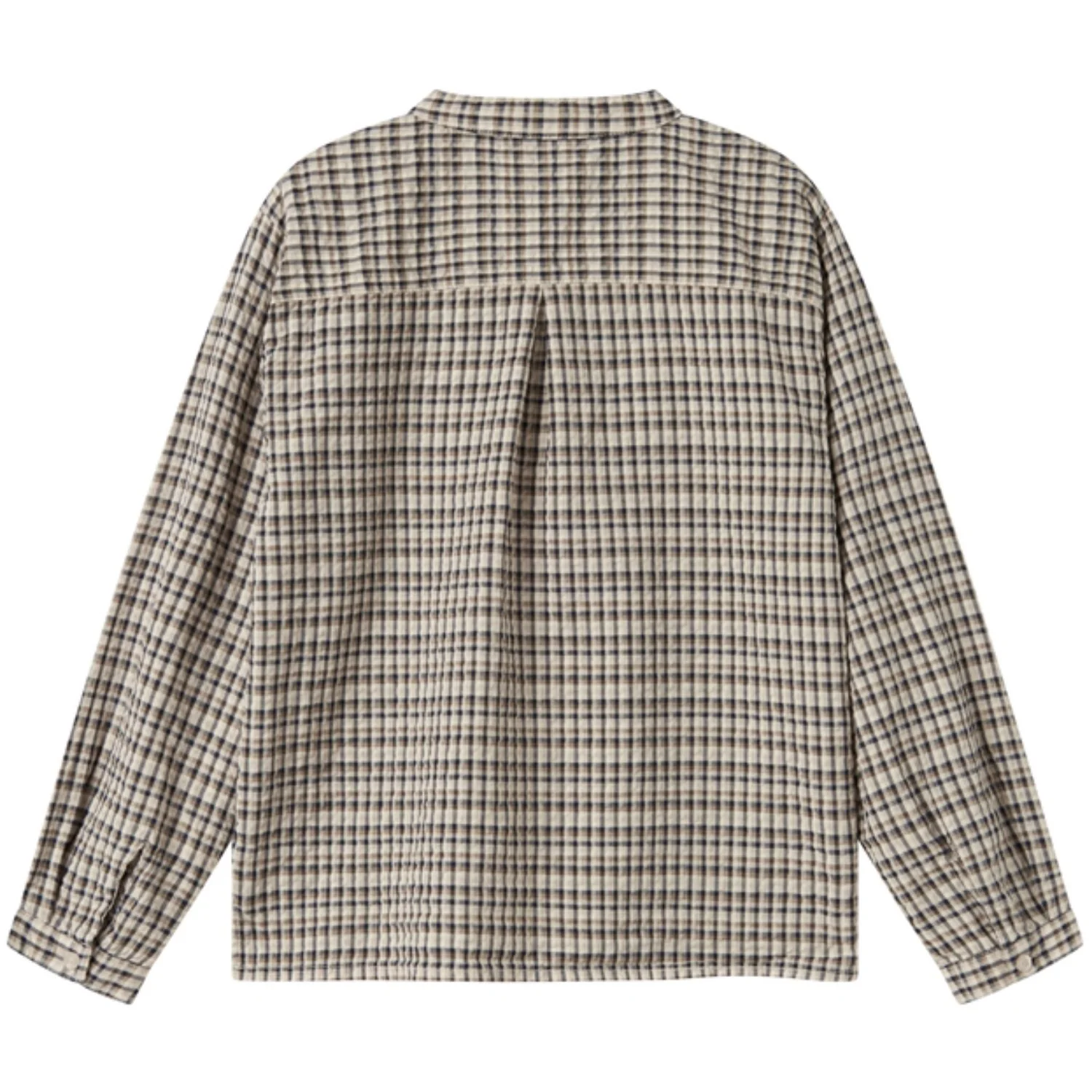 MarMar Seersucker Check Pilot Navy Check Tokyo Skjorte - Image 6