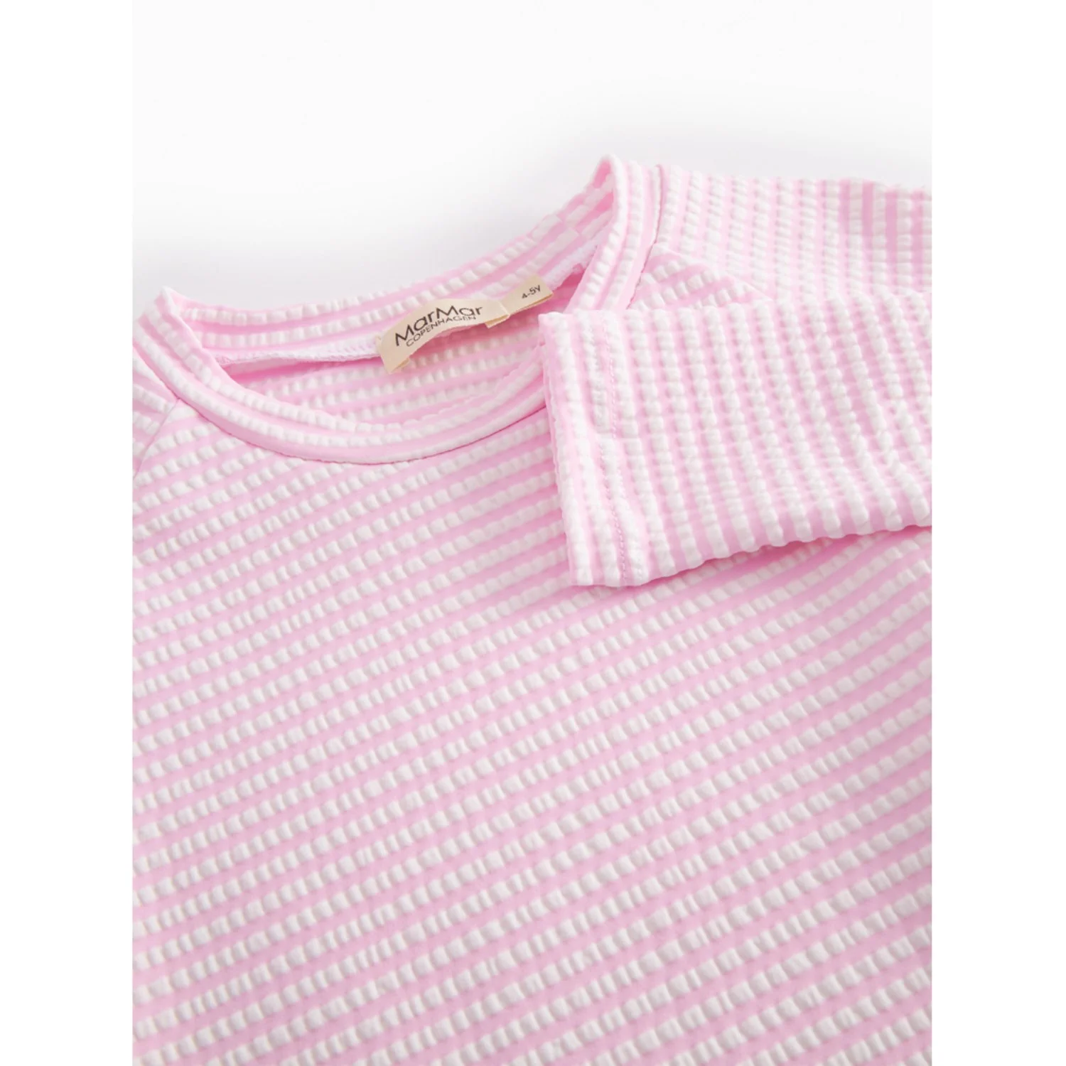 MarMar Seersucker Swim Pink Stripe Swean Tee - Image 3