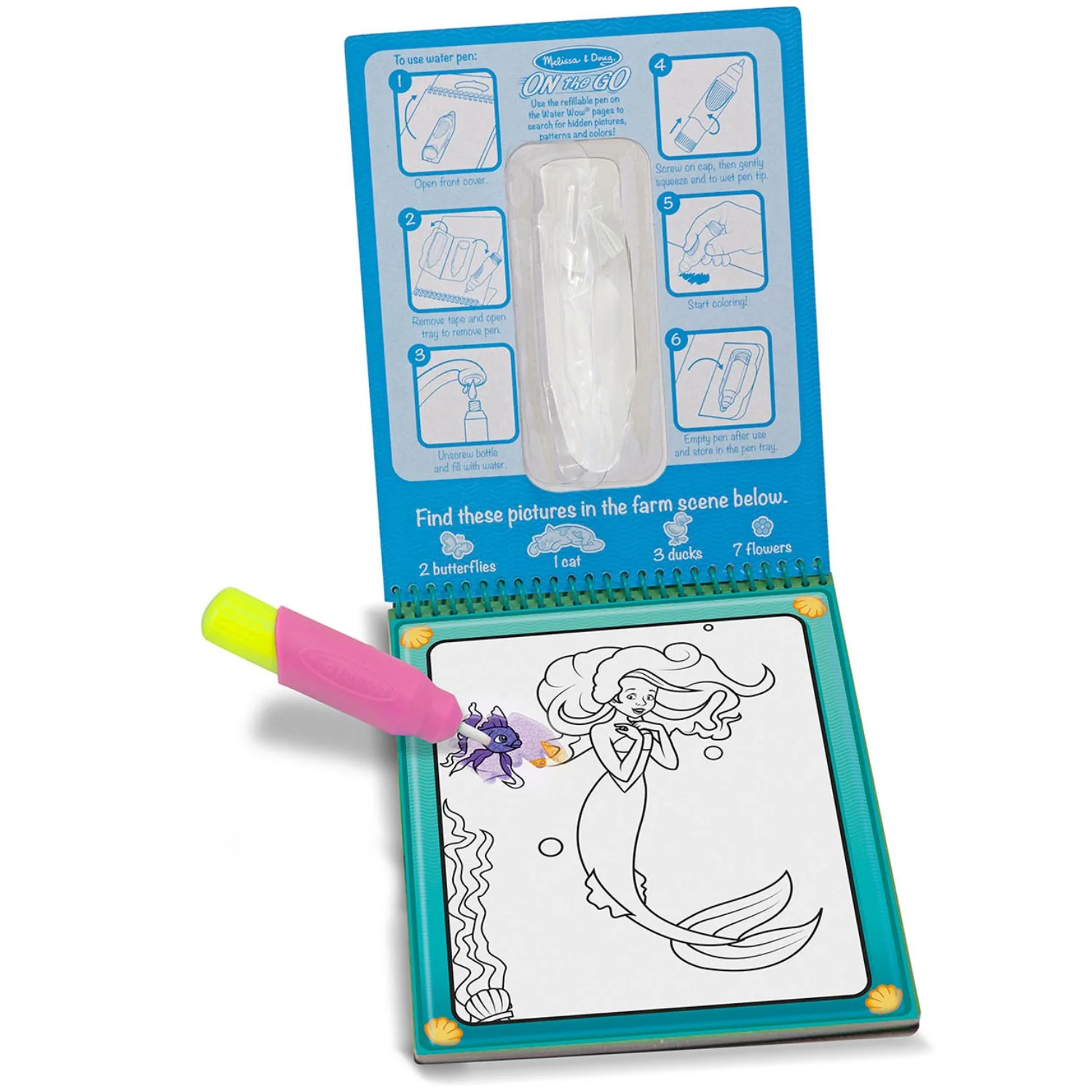 Melissa & Doug Lyserød Water Wow! Water-Reveal Pad Fairy Tale - Image 5