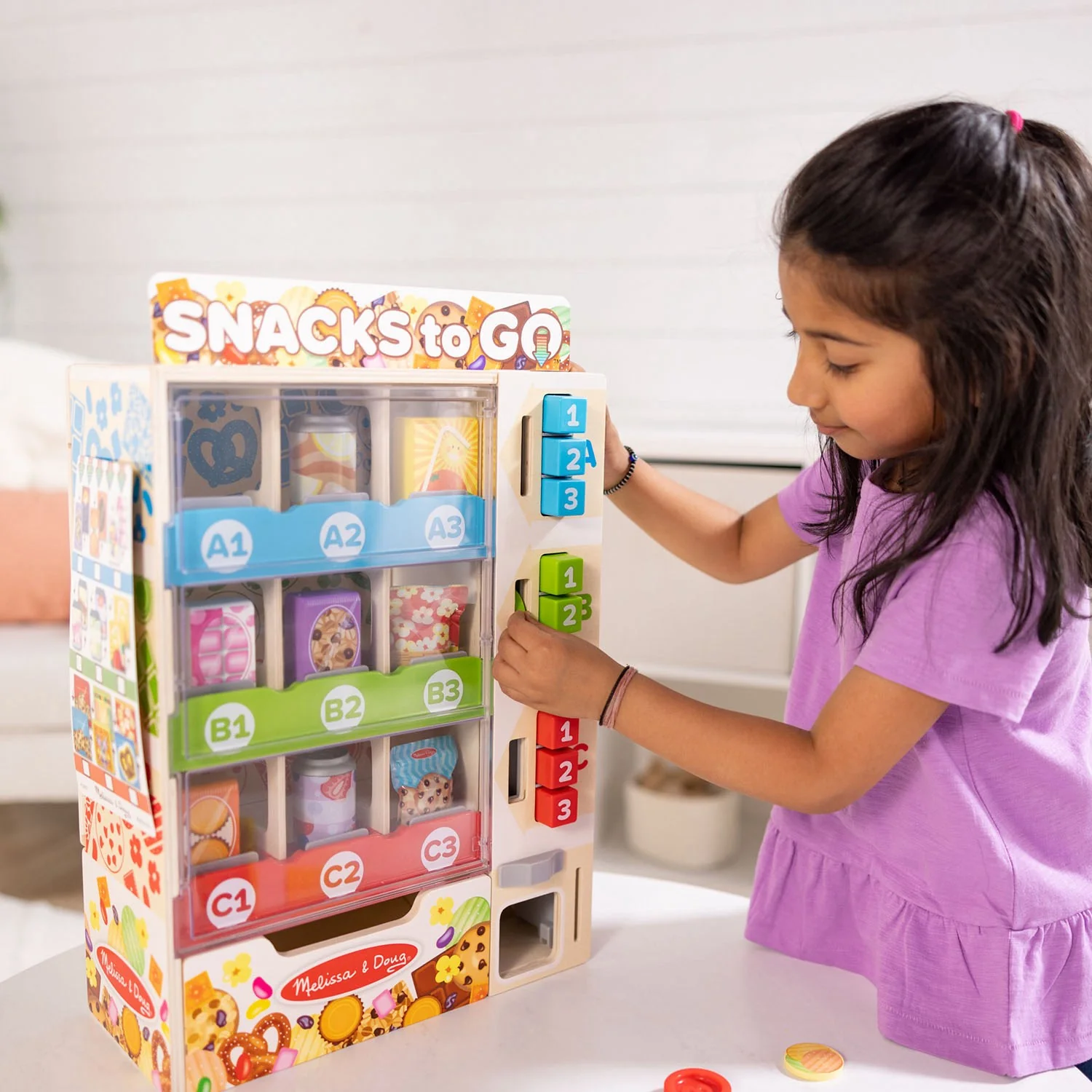 Melissa & Doug Multifarvet Legesæt - Salgsautomat: Snacks To Go - Image 2