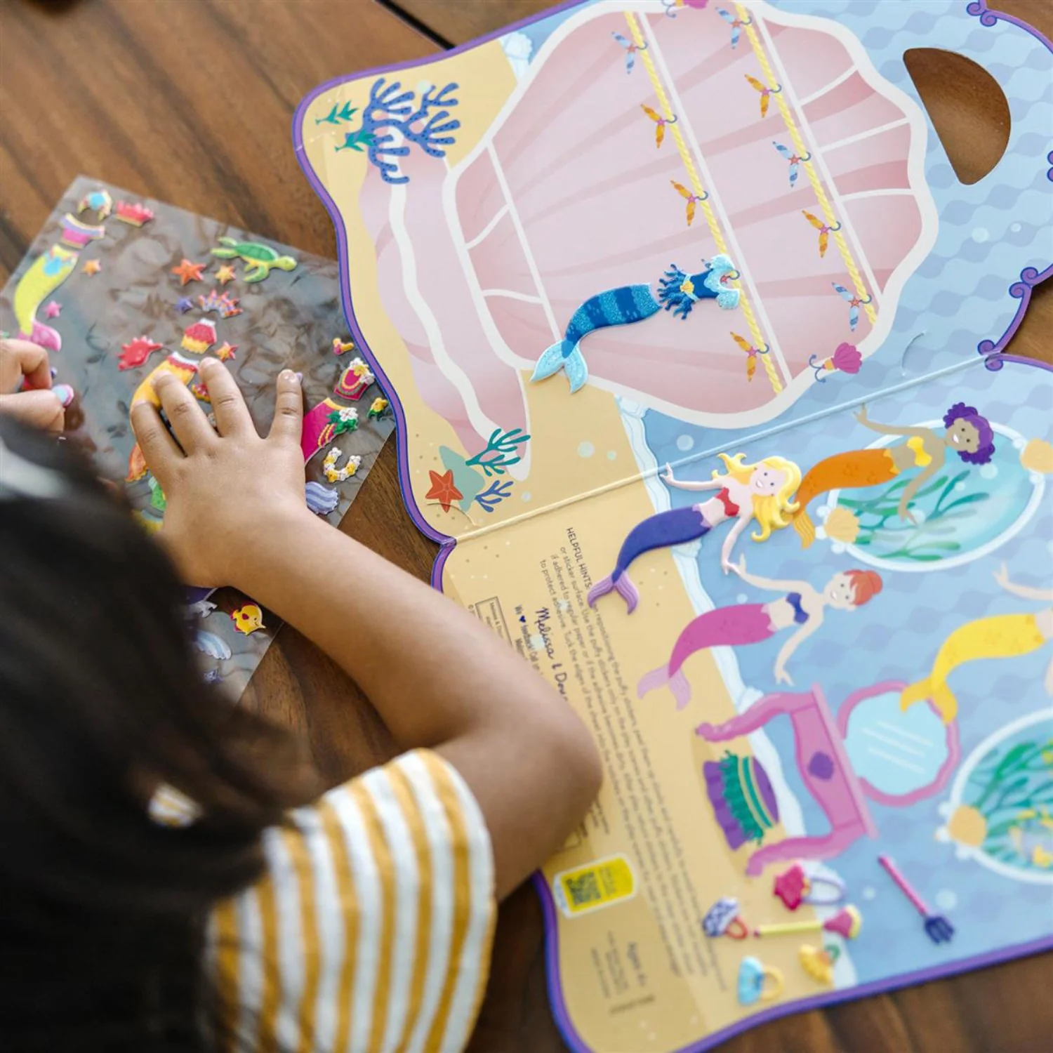 Melissa & Doug Multifarvet Puffy Sticker Playset Mermaid - Image 2