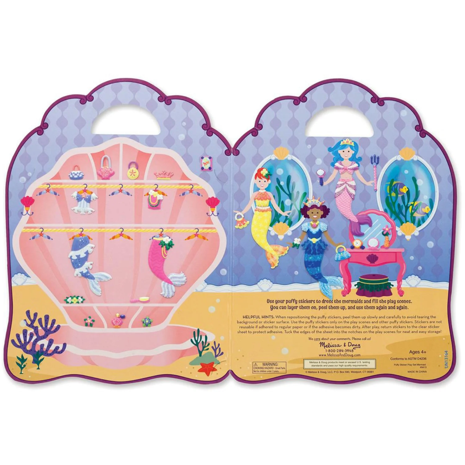 Melissa & Doug Multifarvet Puffy Sticker Playset Mermaid - Image 3