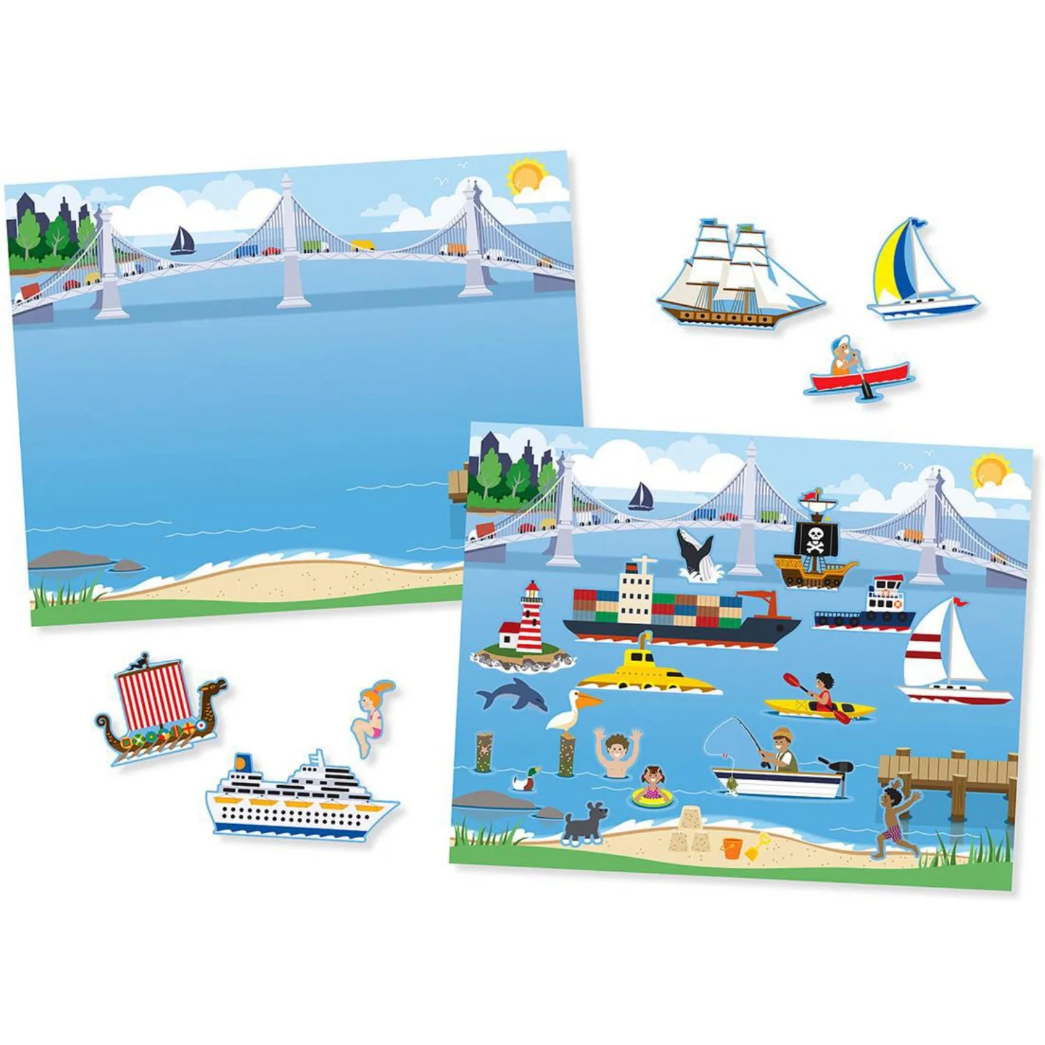 Melissa & Doug Multifarvet Reusable Sticker Pad Køretøjer - Image 3