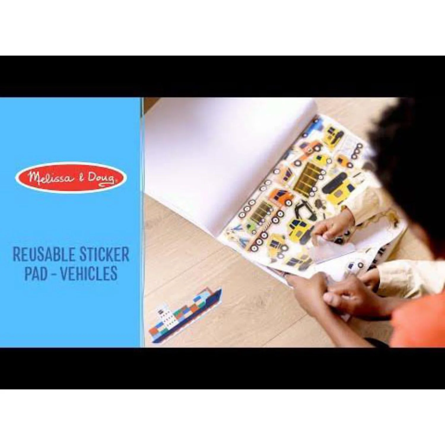 Melissa & Doug Multifarvet Reusable Sticker Pad Køretøjer - Image 4