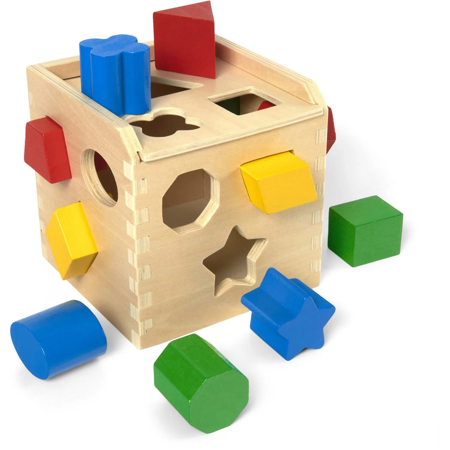 Melissa & Doug Multifarvet Sorteringskasse Kube Træ - Image 6
