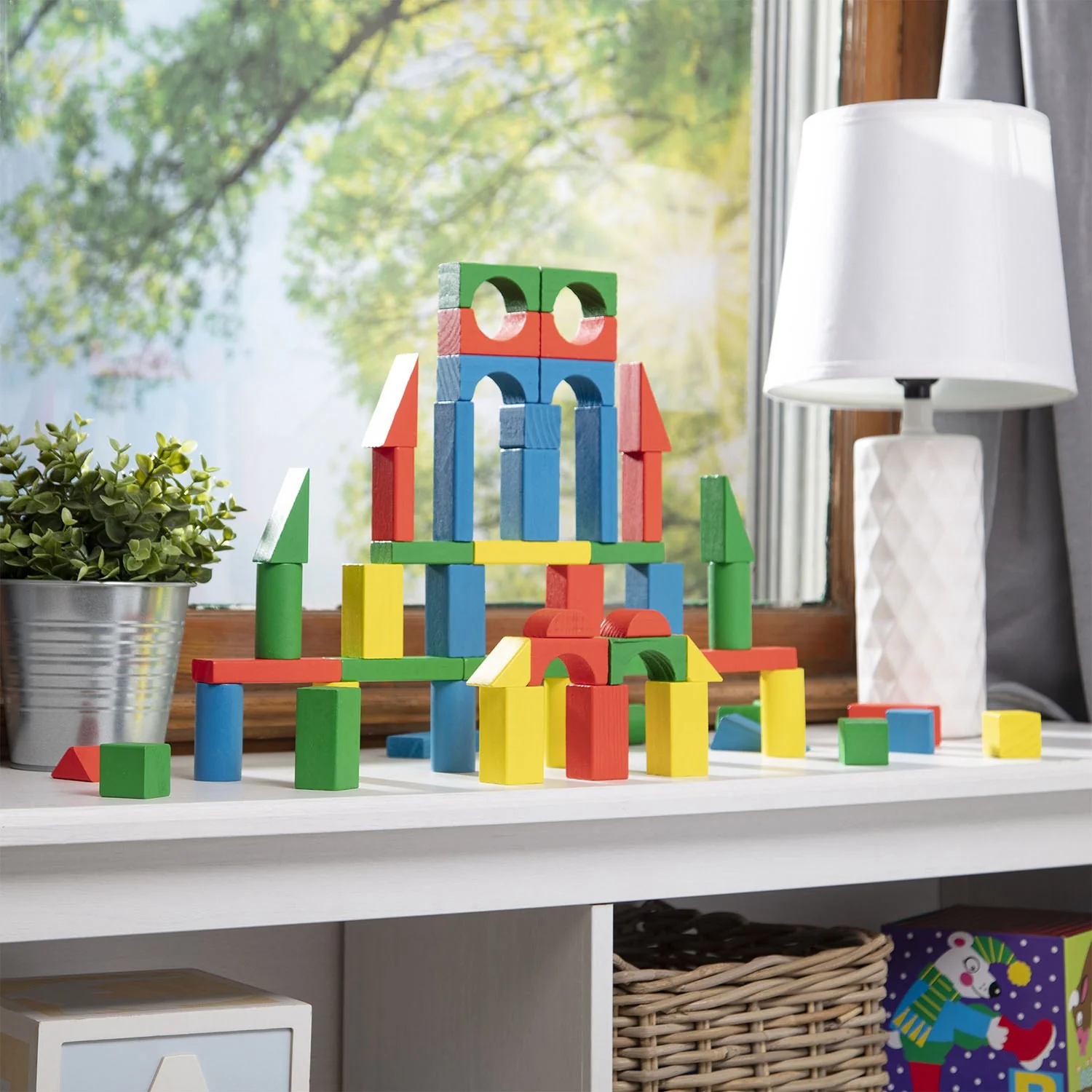 Melissa & Doug Multifarvet Træklodser 100Pcs - Image 4