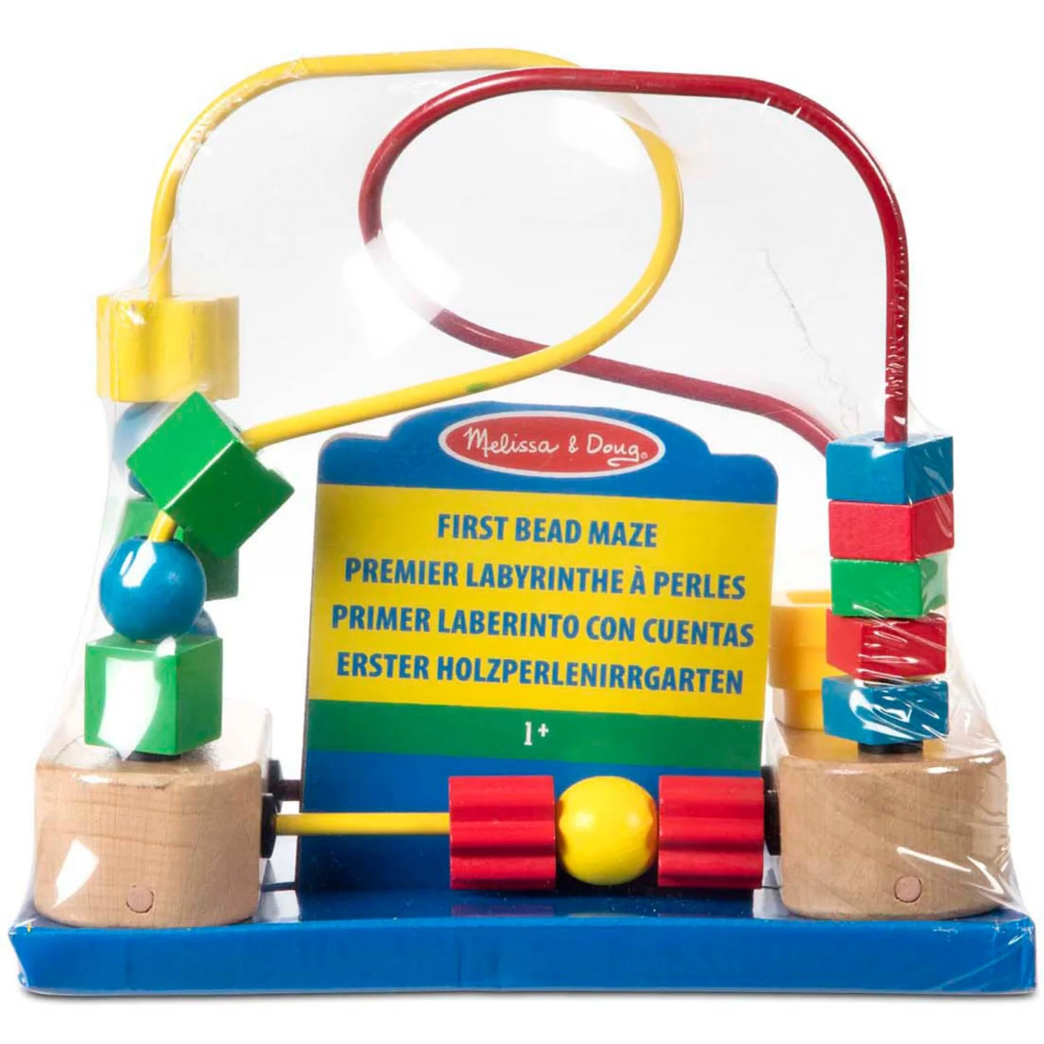 Melissa & Doug Multifarvet Wooden First Bead Maze