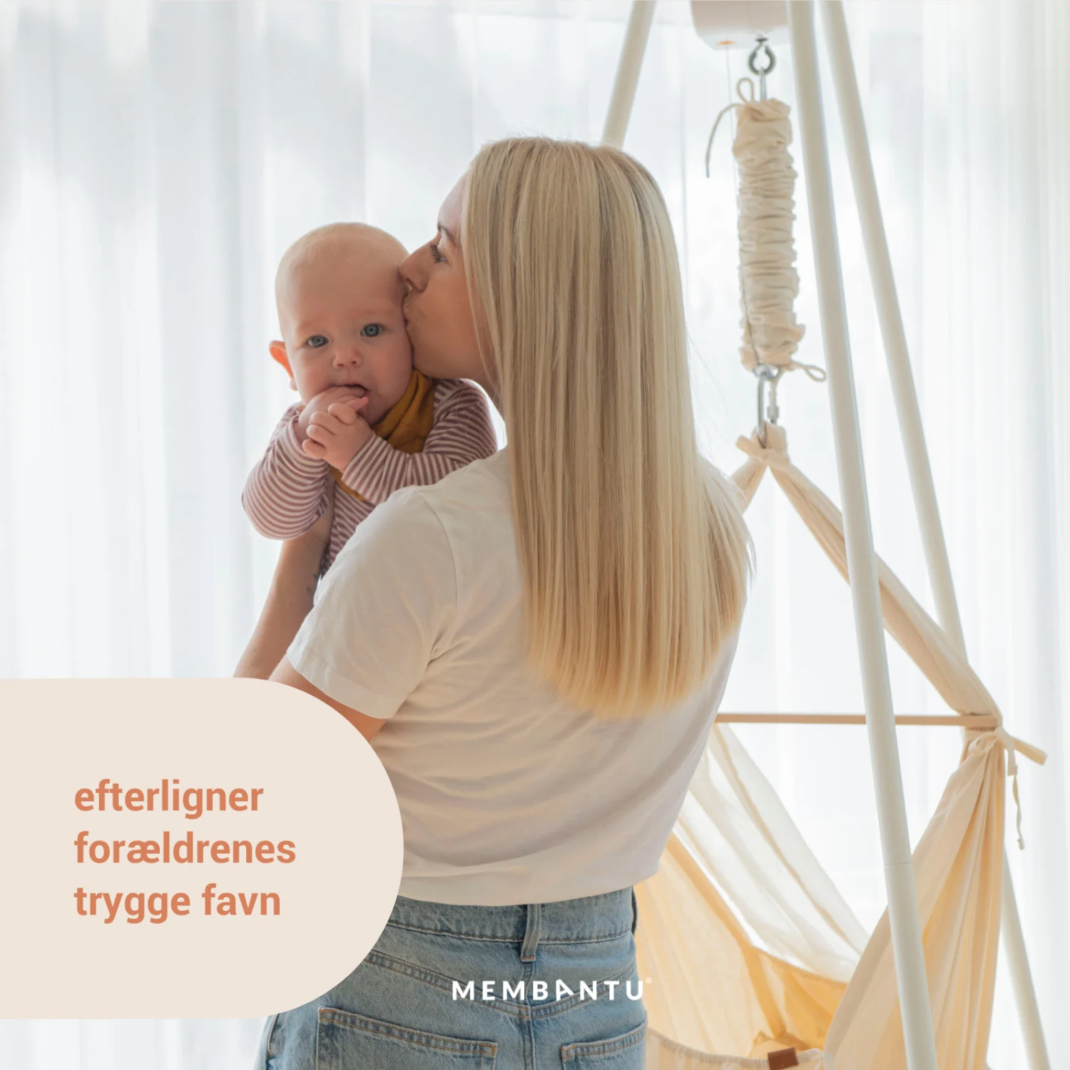 MEMBANTU Grey Organic Baby Slyngevugge Basic - Image 5